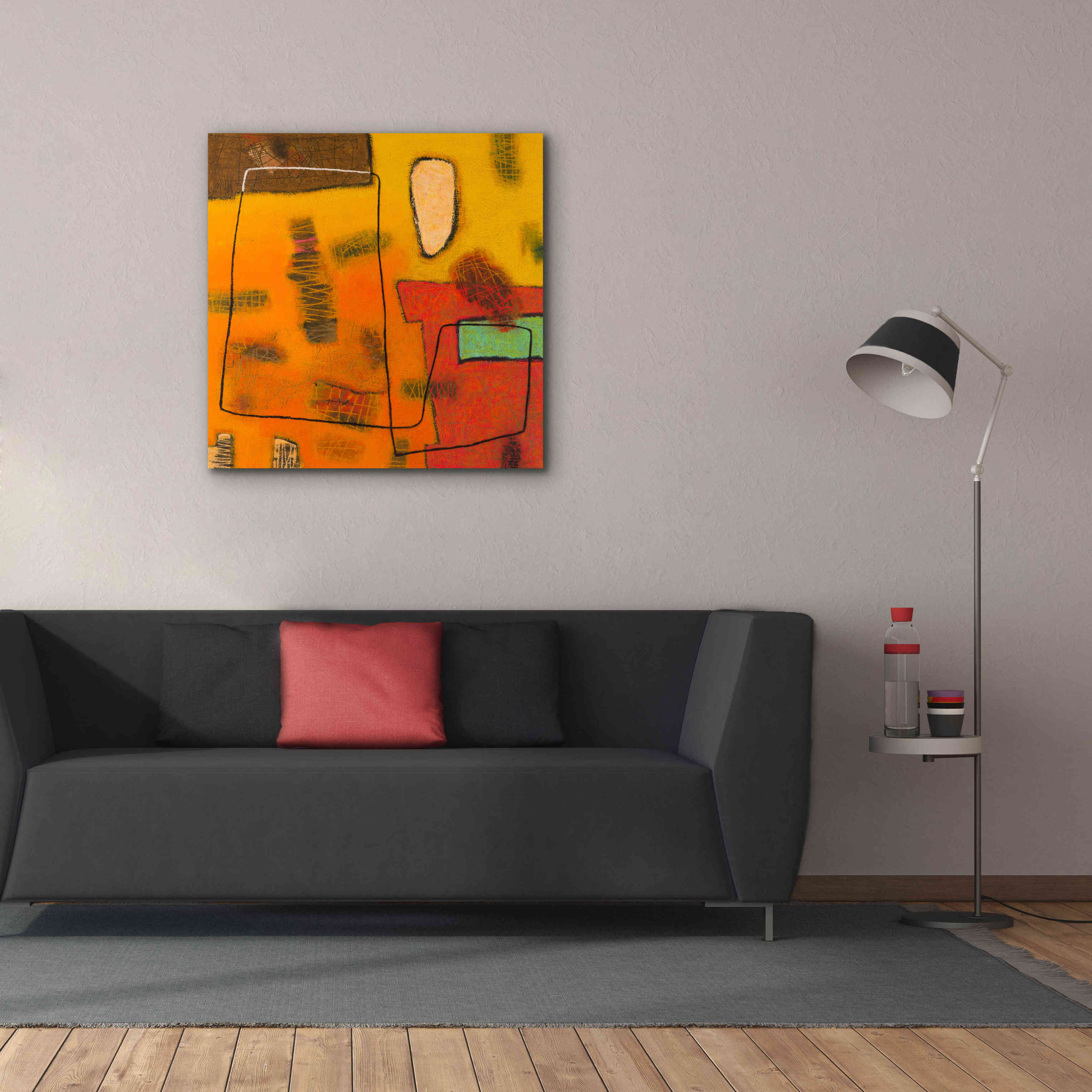 'Conversations in the Abstract 31' by Downs, Giclee Canvas Wall Art,37x37