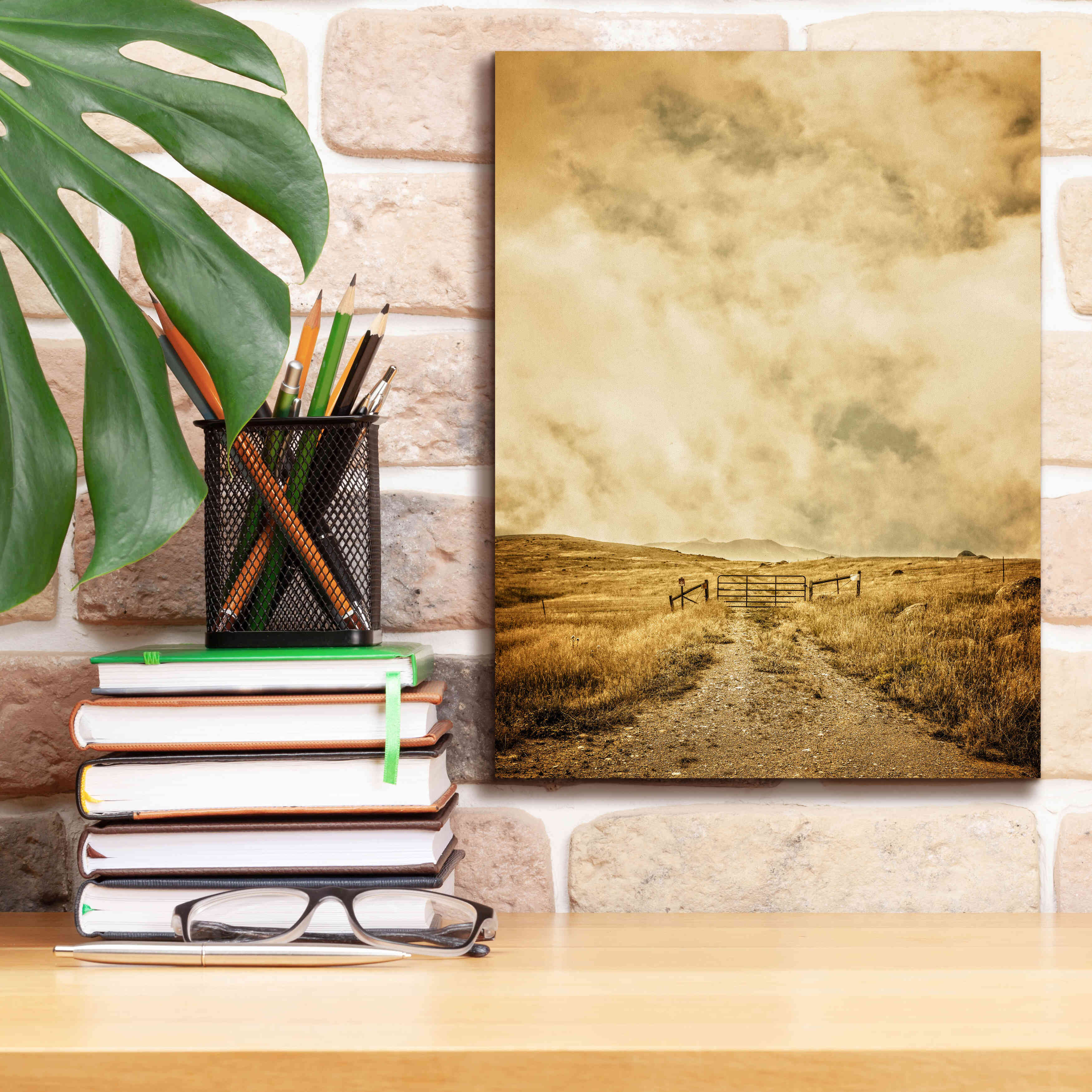 'Ranch Gate' by Edward M. Fielding, Giclee Canvas Wall Art,12x16