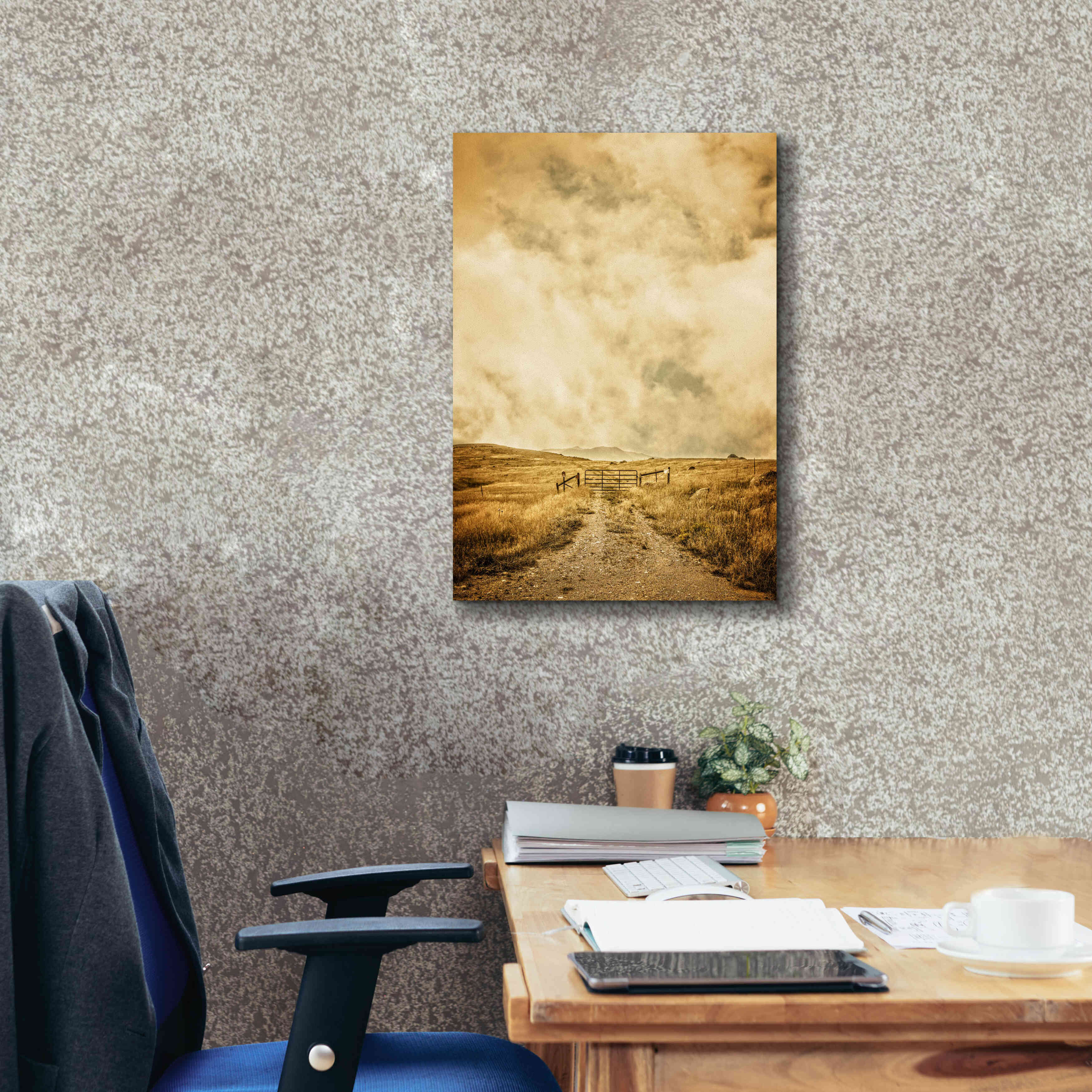 'Ranch Gate' by Edward M. Fielding, Giclee Canvas Wall Art,18x26