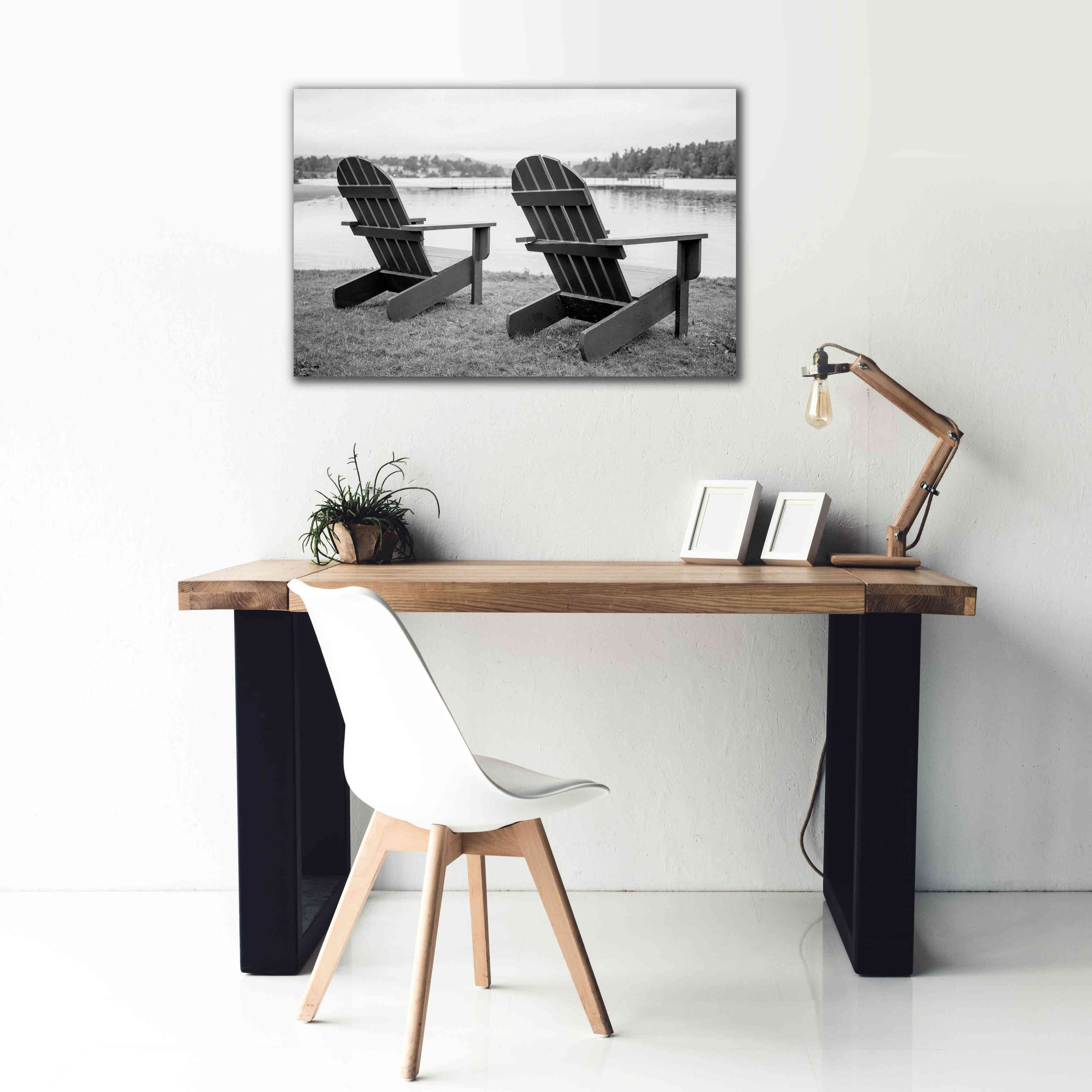 'Relaxing at the Lake' by Edward M. Fielding, Giclee Canvas Wall Art,40x26