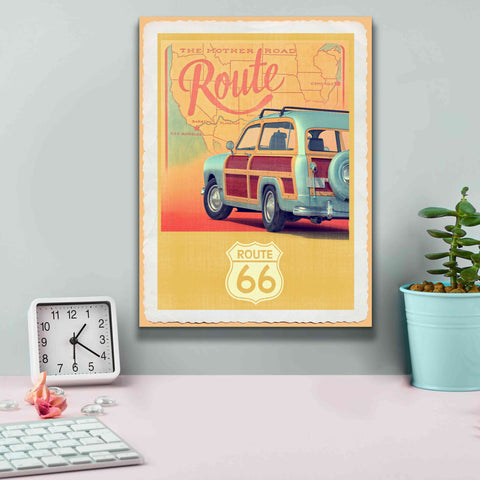 Image of 'Route 66 Vintage Travel' by Edward M. Fielding, Giclee Canvas Wall Art,12x16