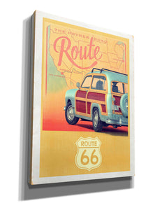'Route 66 Vintage Travel' by Edward M. Fielding, Giclee Canvas Wall Art