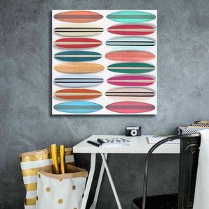 'Surfboard Pattern' by Edward M. Fielding, Giclee Canvas Wall Art,26x26