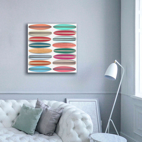 Image of 'Surfboard Pattern' by Edward M. Fielding, Giclee Canvas Wall Art,37x37