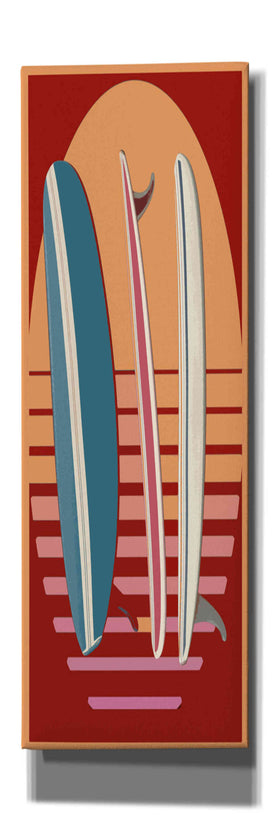 'Surfboard Sunset' by Edward M. Fielding, Giclee Canvas Wall Art
