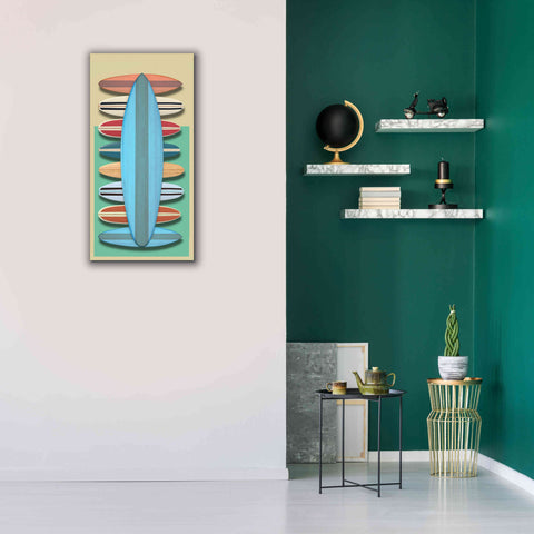 Image of 'Surfboards - Red' by Edward M. Fielding, Giclee Canvas Wall Art,20x40