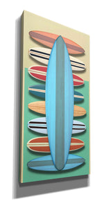 'Surfboards - Red' by Edward M. Fielding, Giclee Canvas Wall Art