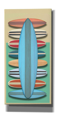 Image of 'Surfboards - Red' by Edward M. Fielding, Giclee Canvas Wall Art
