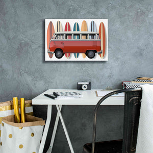 'Surfer Van' by Edward M. Fielding, Giclee Canvas Wall Art,18x12
