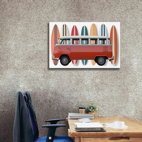 Image of 'Surfer Van' by Edward M. Fielding, Giclee Canvas Wall Art,40x26