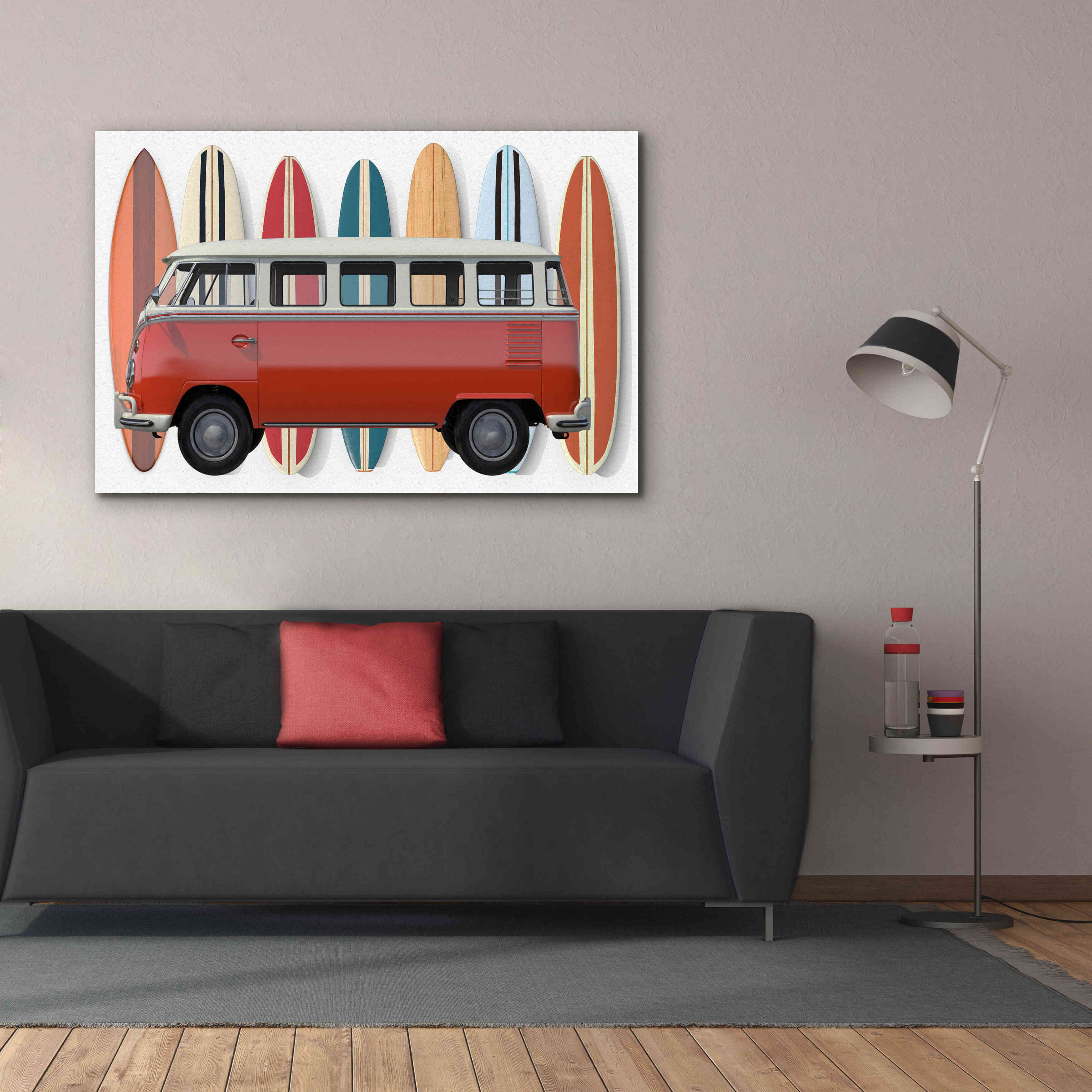 'Surfer Van' by Edward M. Fielding, Giclee Canvas Wall Art,60x40