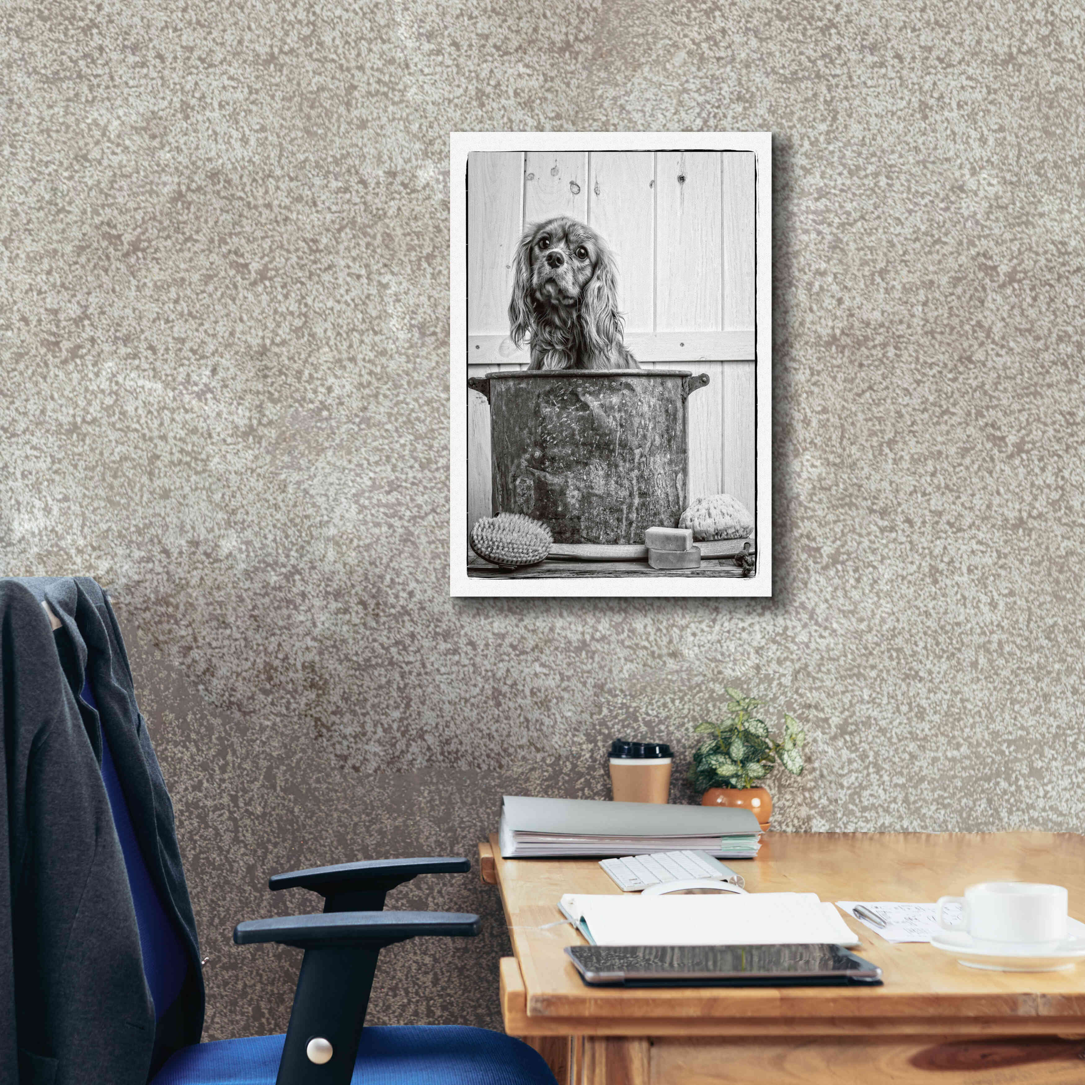 'Vintage Puppy Bath' by Edward M. Fielding, Giclee Canvas Wall Art,18x26