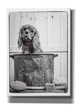 'Vintage Puppy Bath' by Edward M. Fielding, Giclee Canvas Wall Art