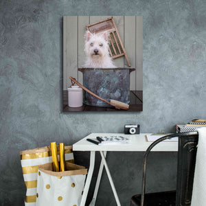 'Washing the Dog' by Edward M. Fielding, Giclee Canvas Wall Art,20x24