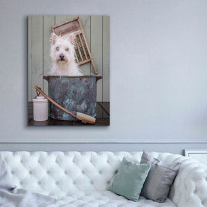 'Washing the Dog' by Edward M. Fielding, Giclee Canvas Wall Art,40x54
