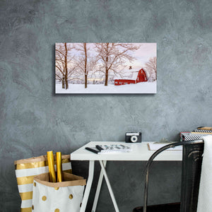 'Winter Arrives' by Edward M. Fielding, Giclee Canvas Wall Art,24x12