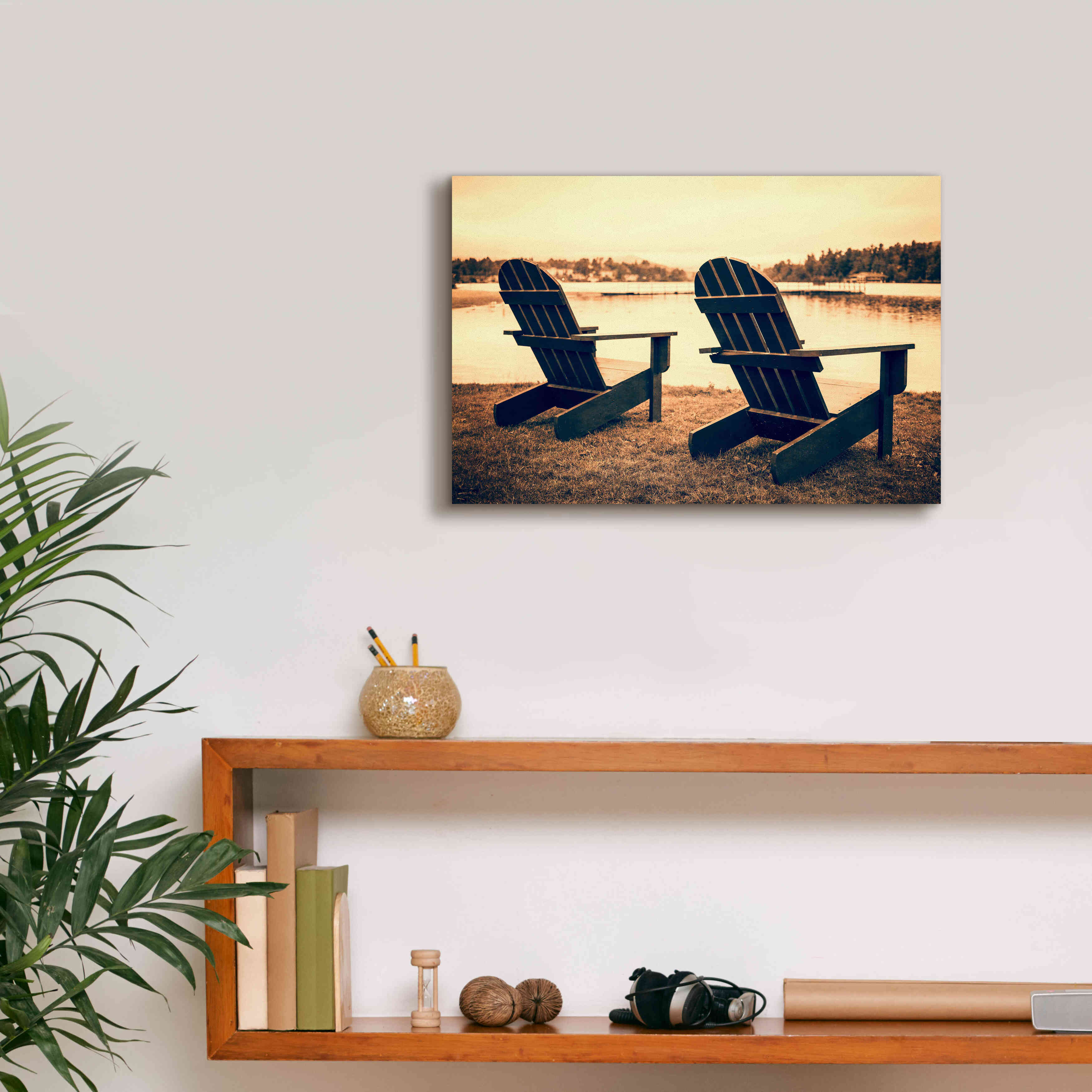 'At the Lakes' by Edward M. Fielding, Giclee Canvas Wall Art,18x12