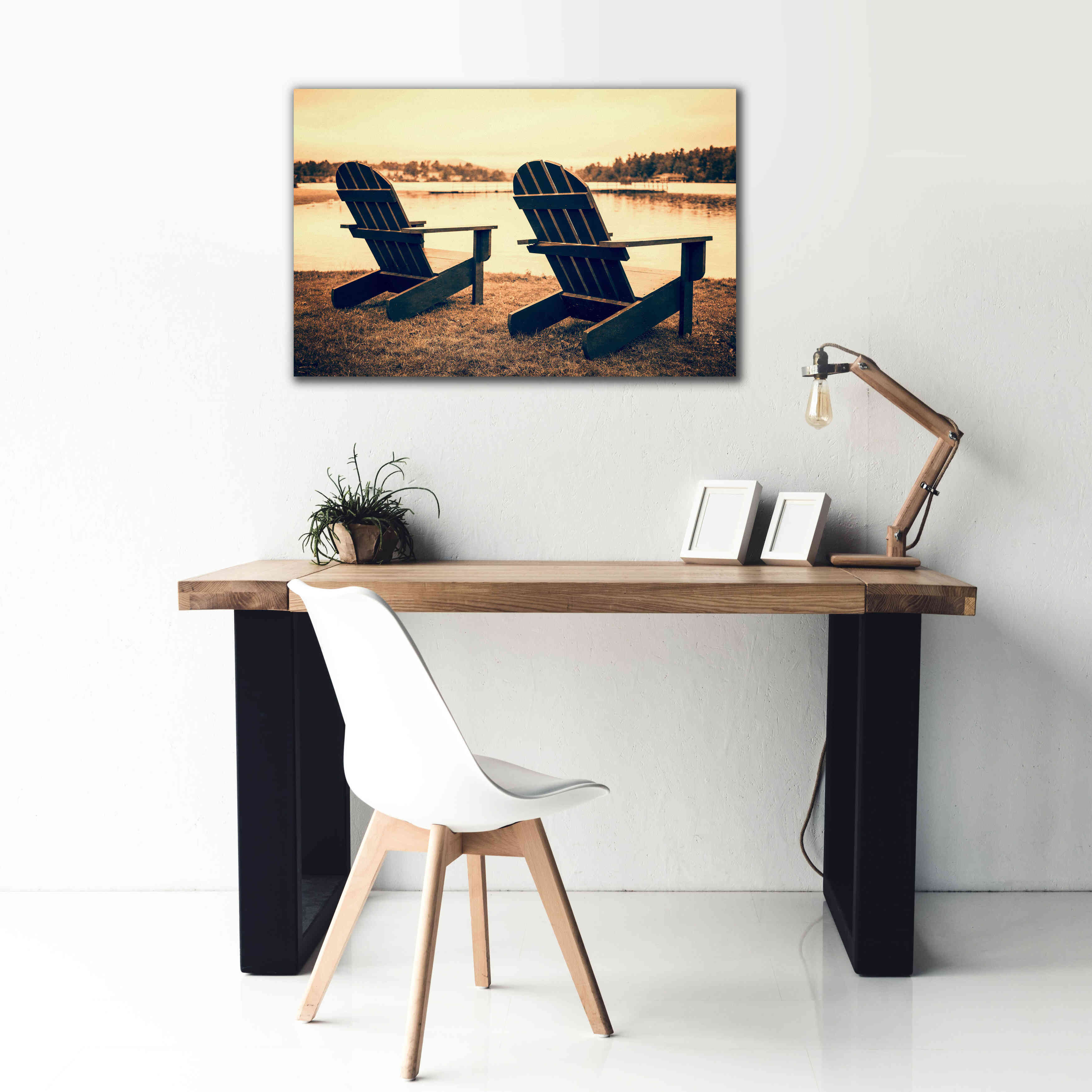 'At the Lakes' by Edward M. Fielding, Giclee Canvas Wall Art,40x26
