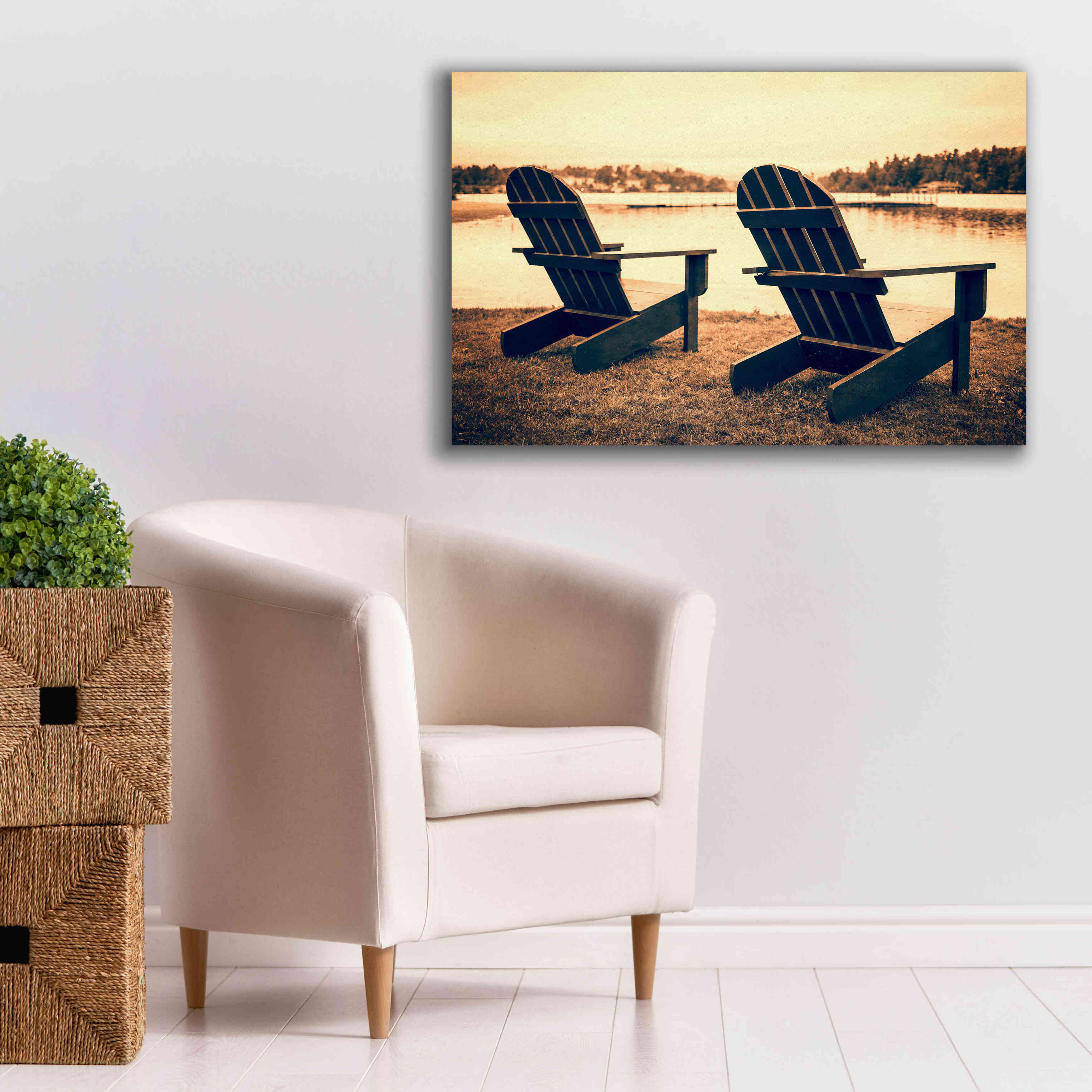 'At the Lakes' by Edward M. Fielding, Giclee Canvas Wall Art,40x26
