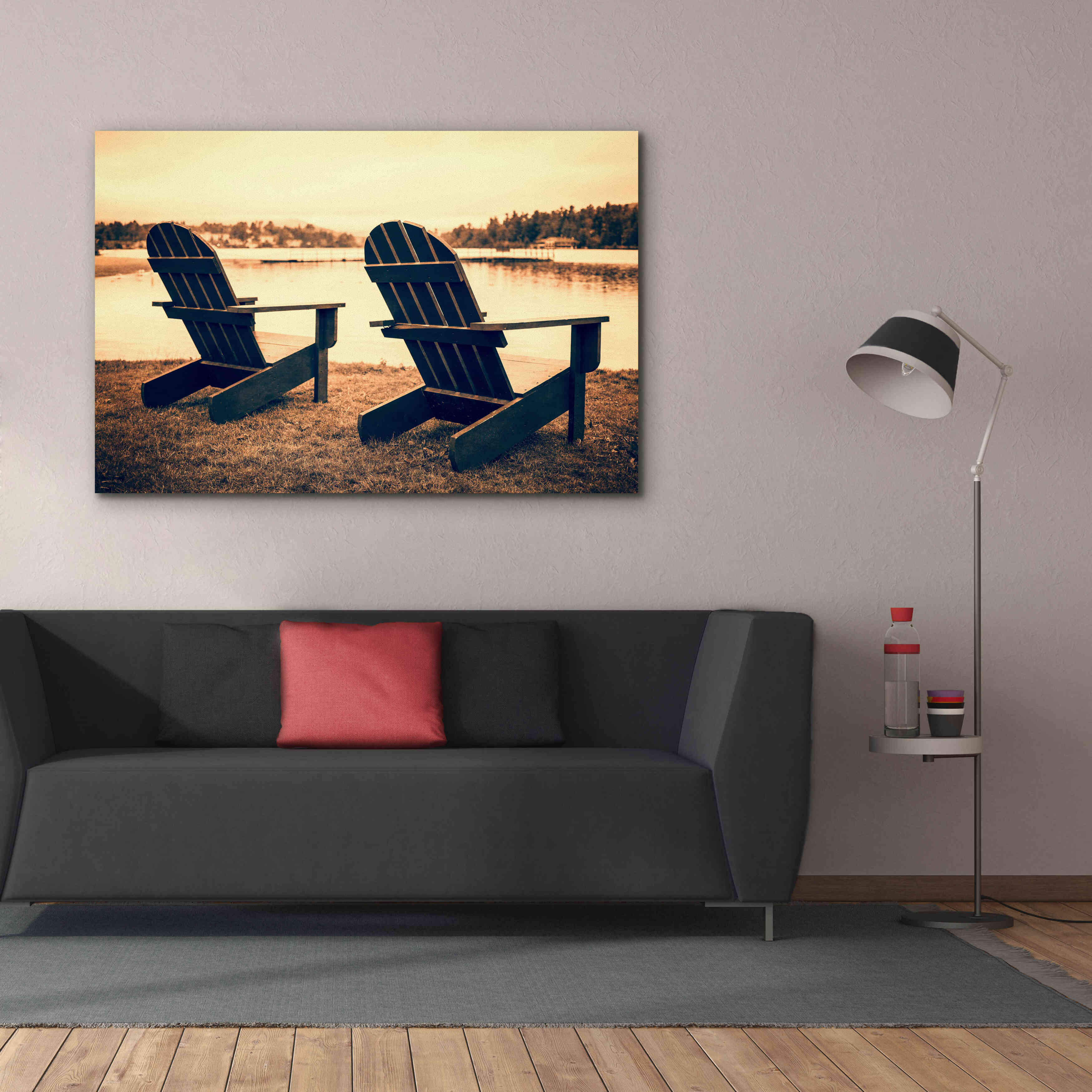 'At the Lakes' by Edward M. Fielding, Giclee Canvas Wall Art,60x40