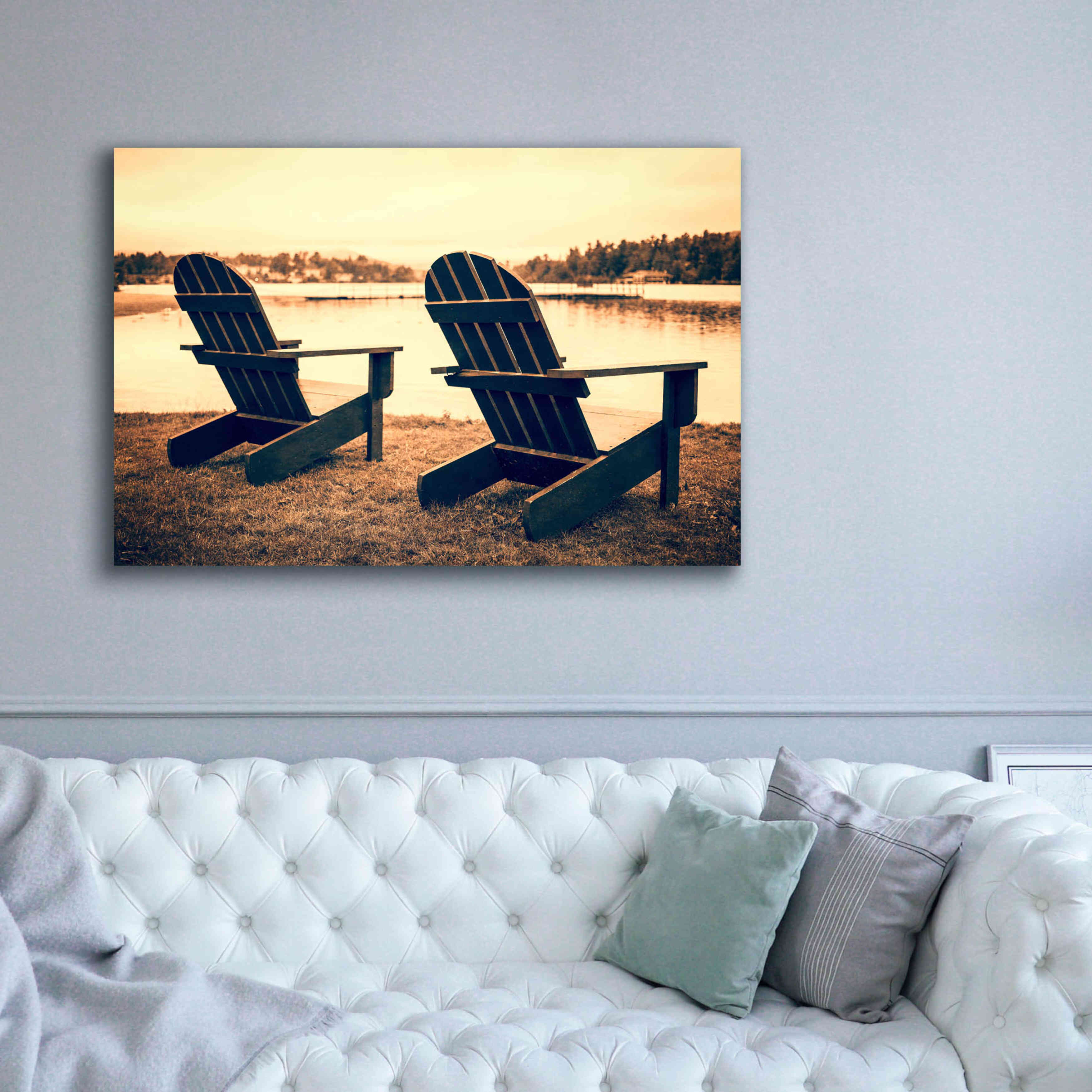 'At the Lakes' by Edward M. Fielding, Giclee Canvas Wall Art,60x40