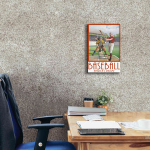 'Baseball America' by Edward M. Fielding, Giclee Canvas Wall Art,12x18