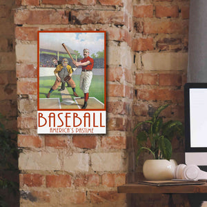 'Baseball America' by Edward M. Fielding, Giclee Canvas Wall Art,12x18