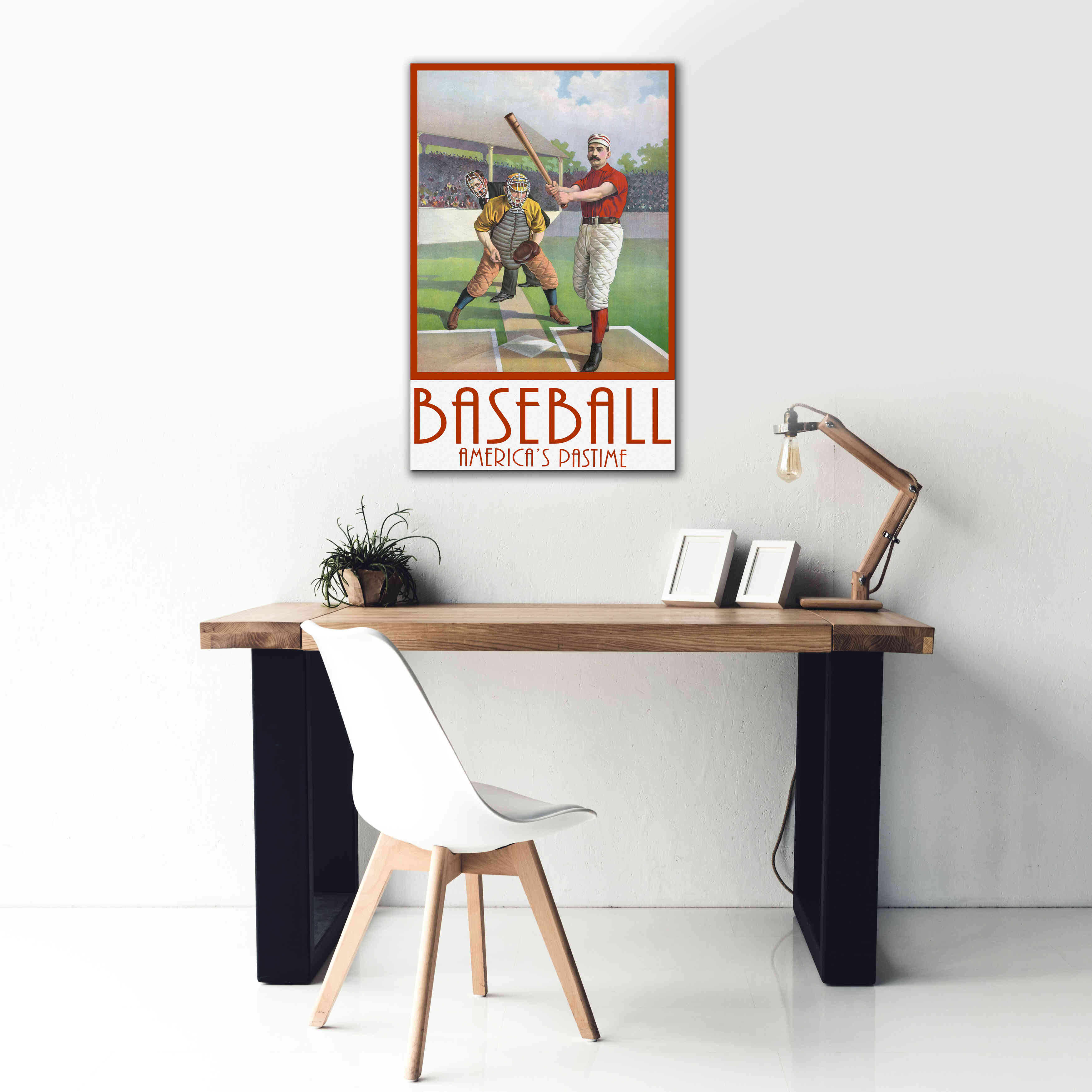 'Baseball America' by Edward M. Fielding, Giclee Canvas Wall Art,26x40