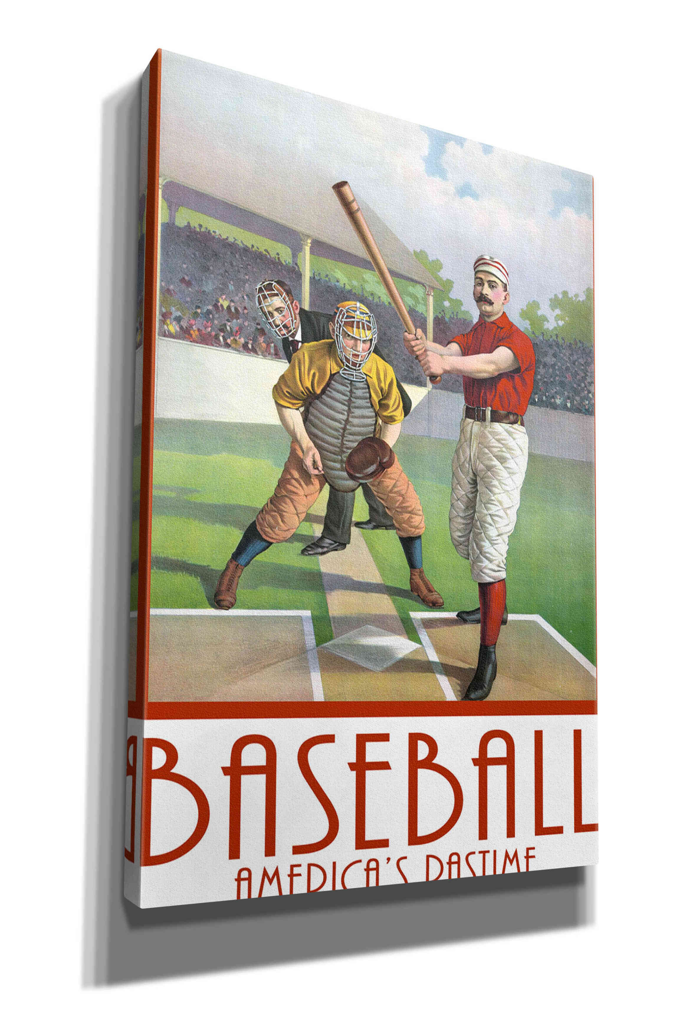 'Baseball America' by Edward M. Fielding, Giclee Canvas Wall Art