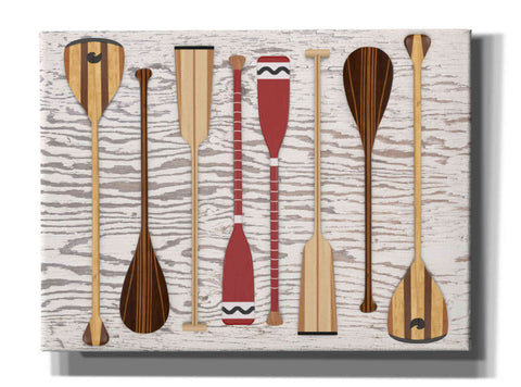 Image of 'Canoe Paddles & Oar' by Edward M. Fielding, Giclee Canvas Wall Art
