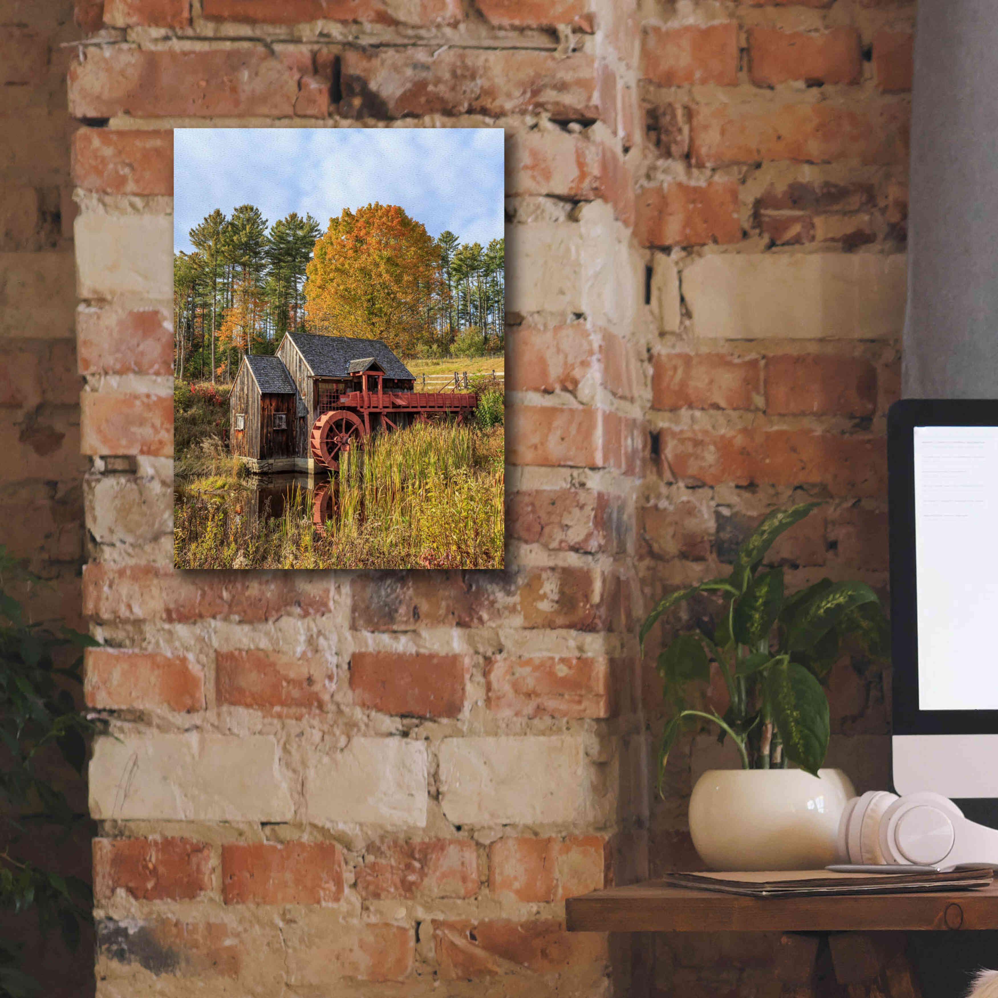'Grist Mill' by Edward M. Fielding, Giclee Canvas Wall Art,12x16