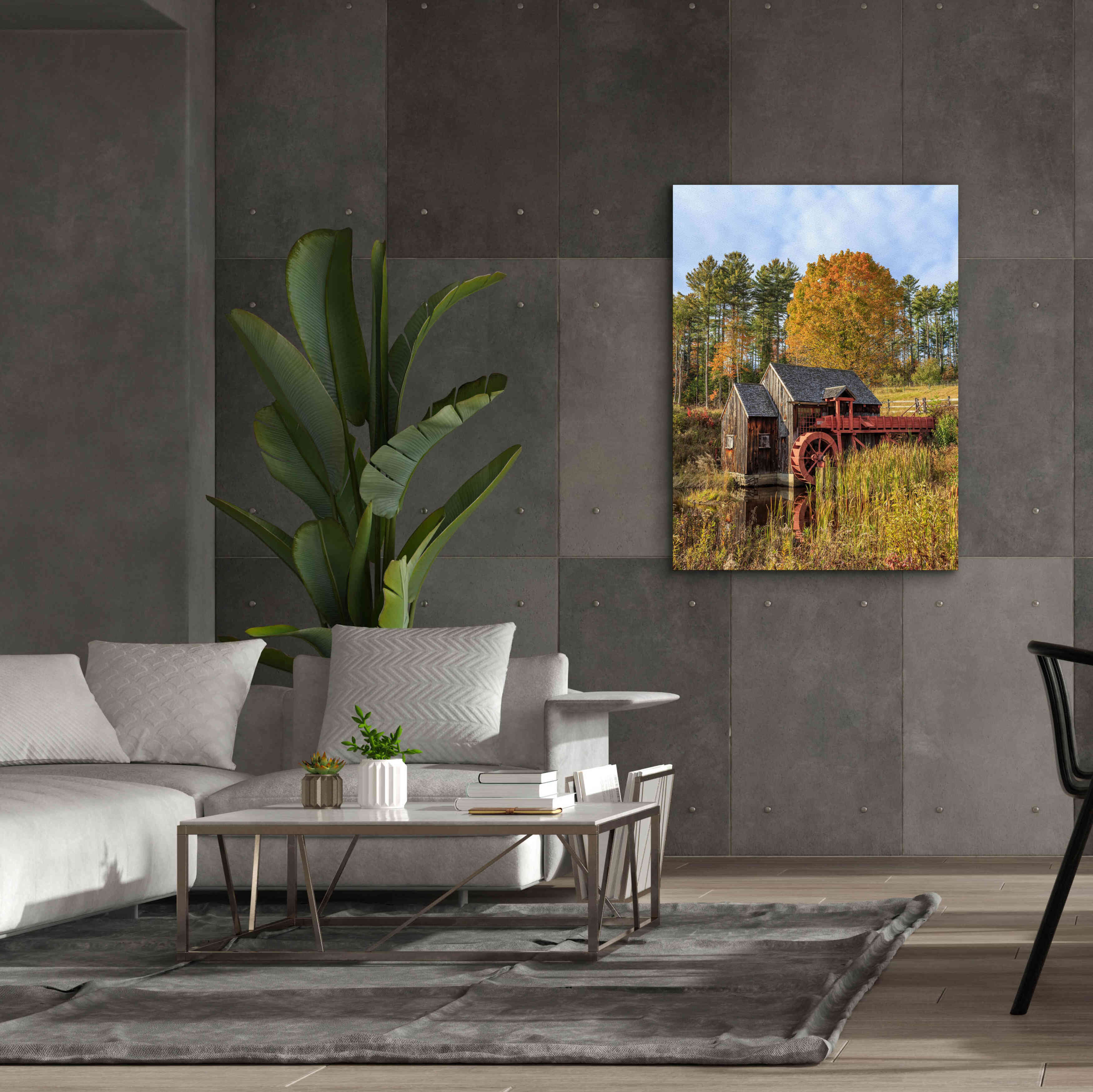 'Grist Mill' by Edward M. Fielding, Giclee Canvas Wall Art,40x54