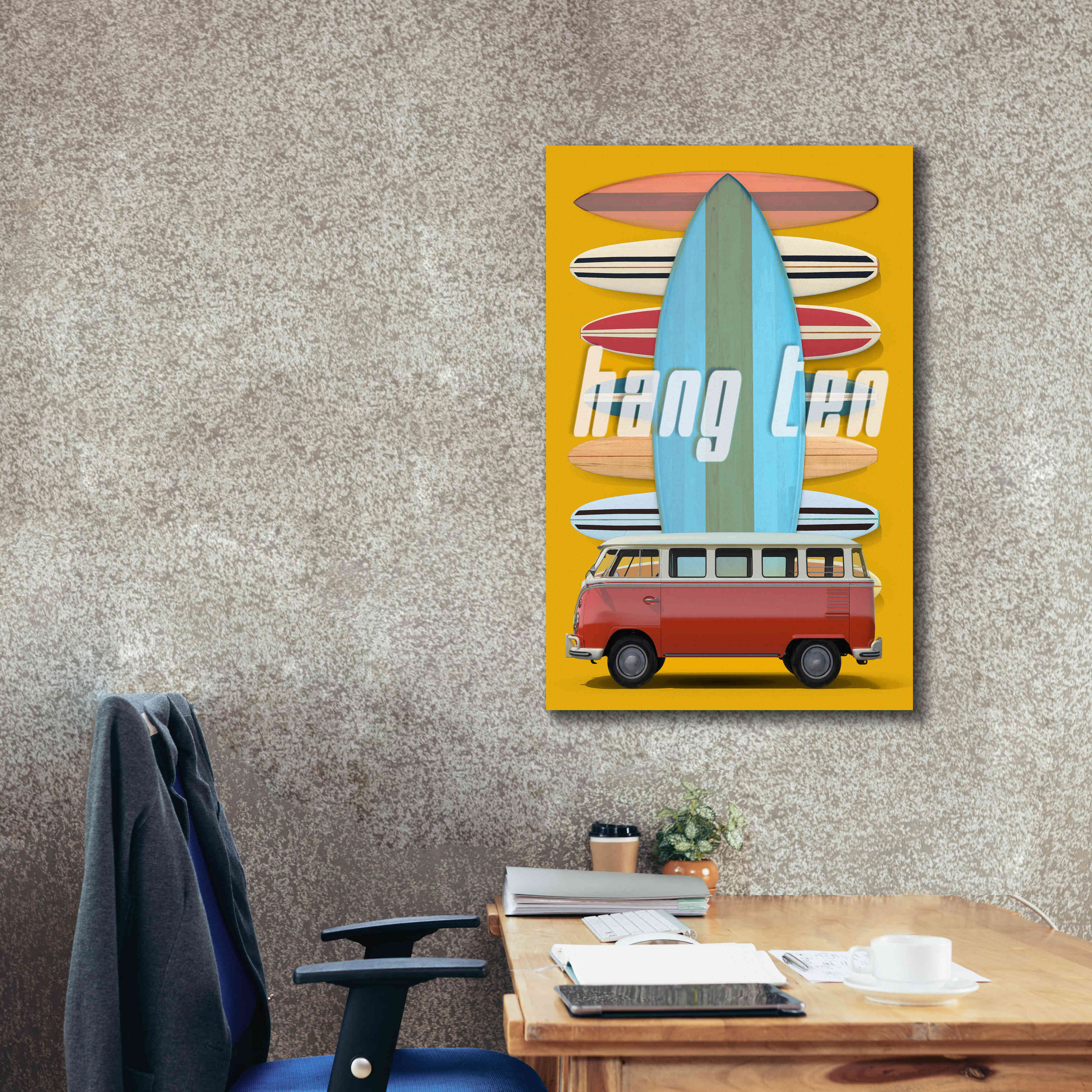 'Hang Ten' by Edward M. Fielding, Giclee Canvas Wall Art,26x40