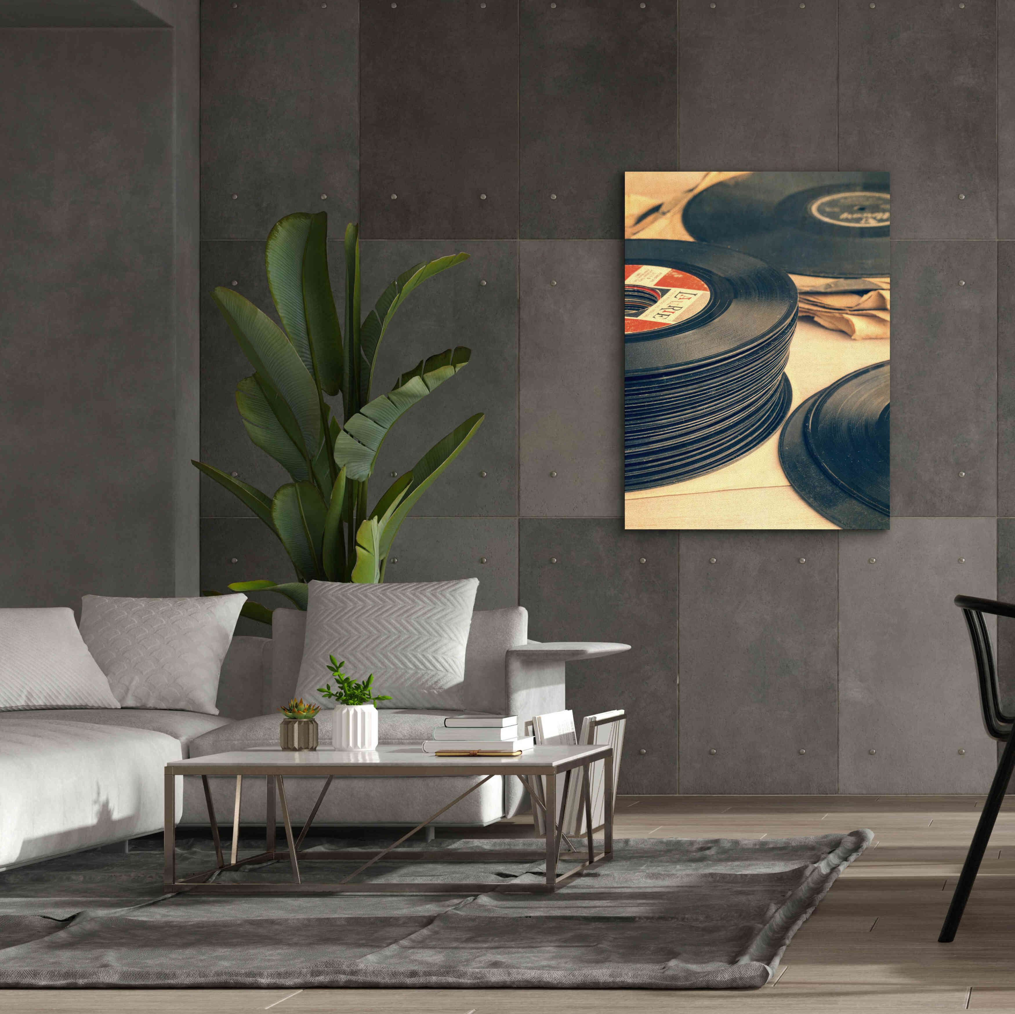 'Old 45s' by Edward M. Fielding, Giclee Canvas Wall Art,40x54