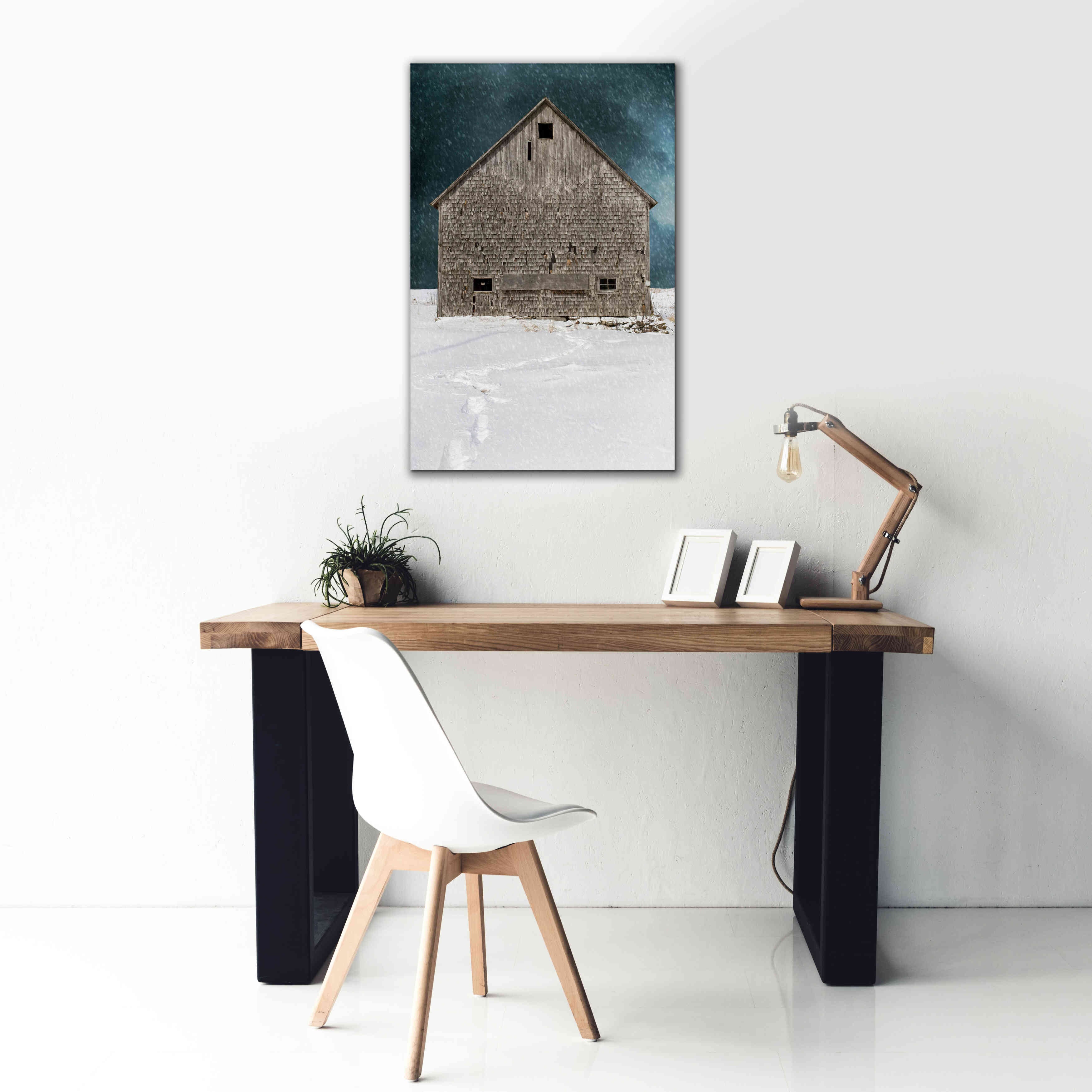 'Old Barn' by Edward M. Fielding, Giclee Canvas Wall Art,26x40