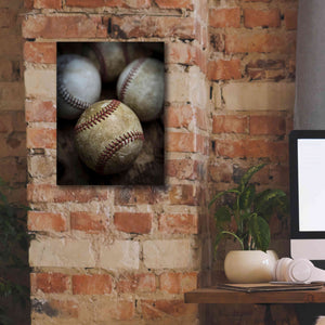 'Old Baseball' by Edward M. Fielding, Giclee Canvas Wall Art,12x16