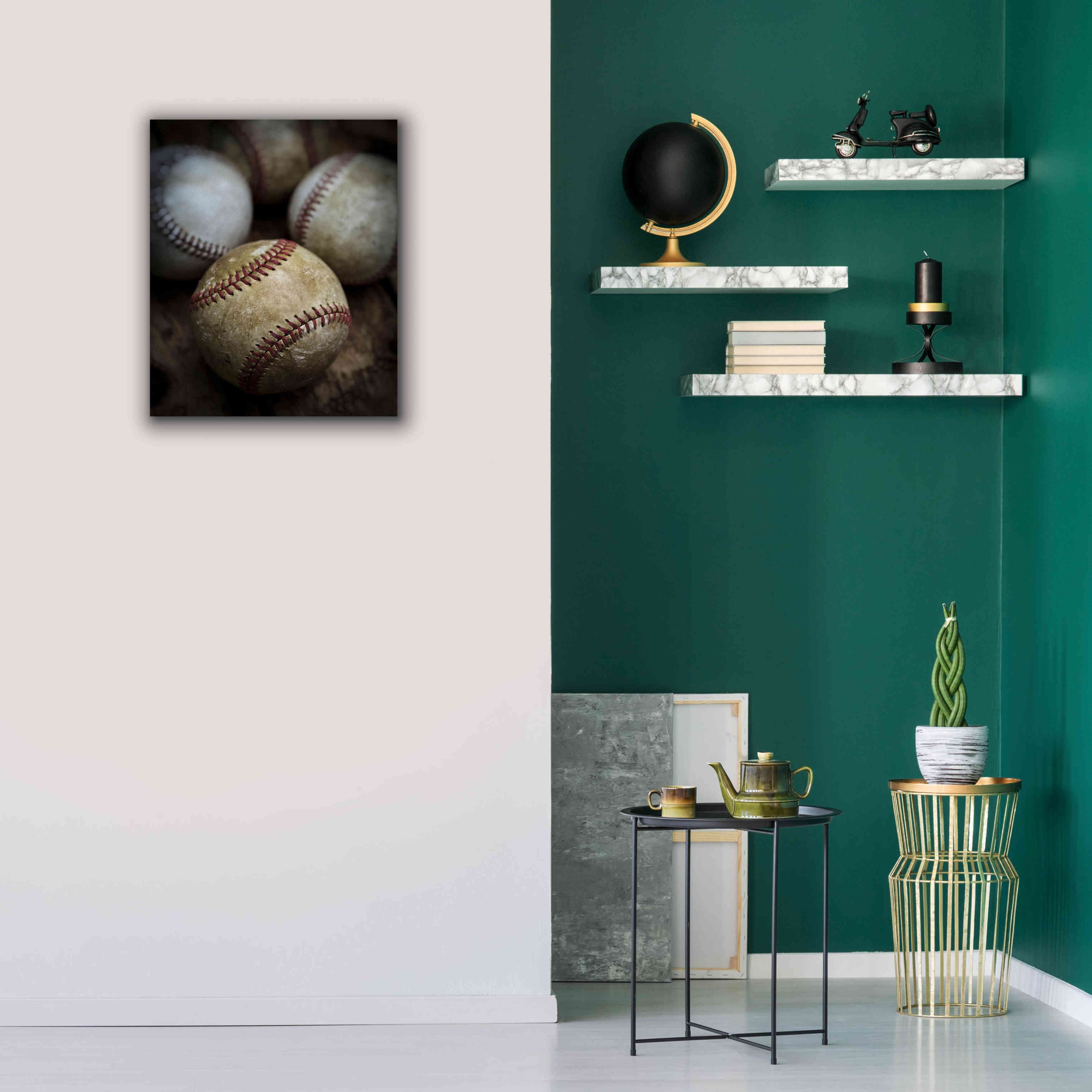 'Old Baseball' by Edward M. Fielding, Giclee Canvas Wall Art,20x24