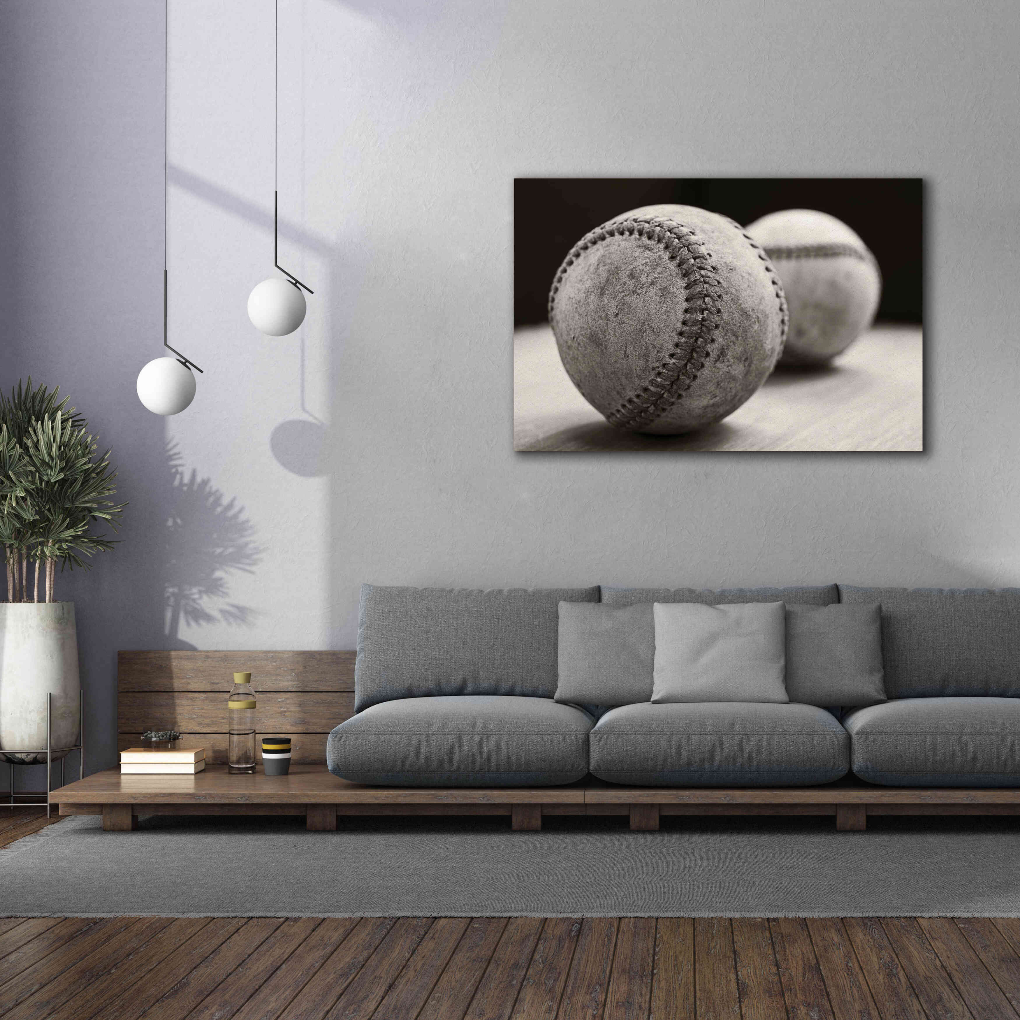 'Old Baseballs' by Edward M. Fielding, Giclee Canvas Wall Art,60x40
