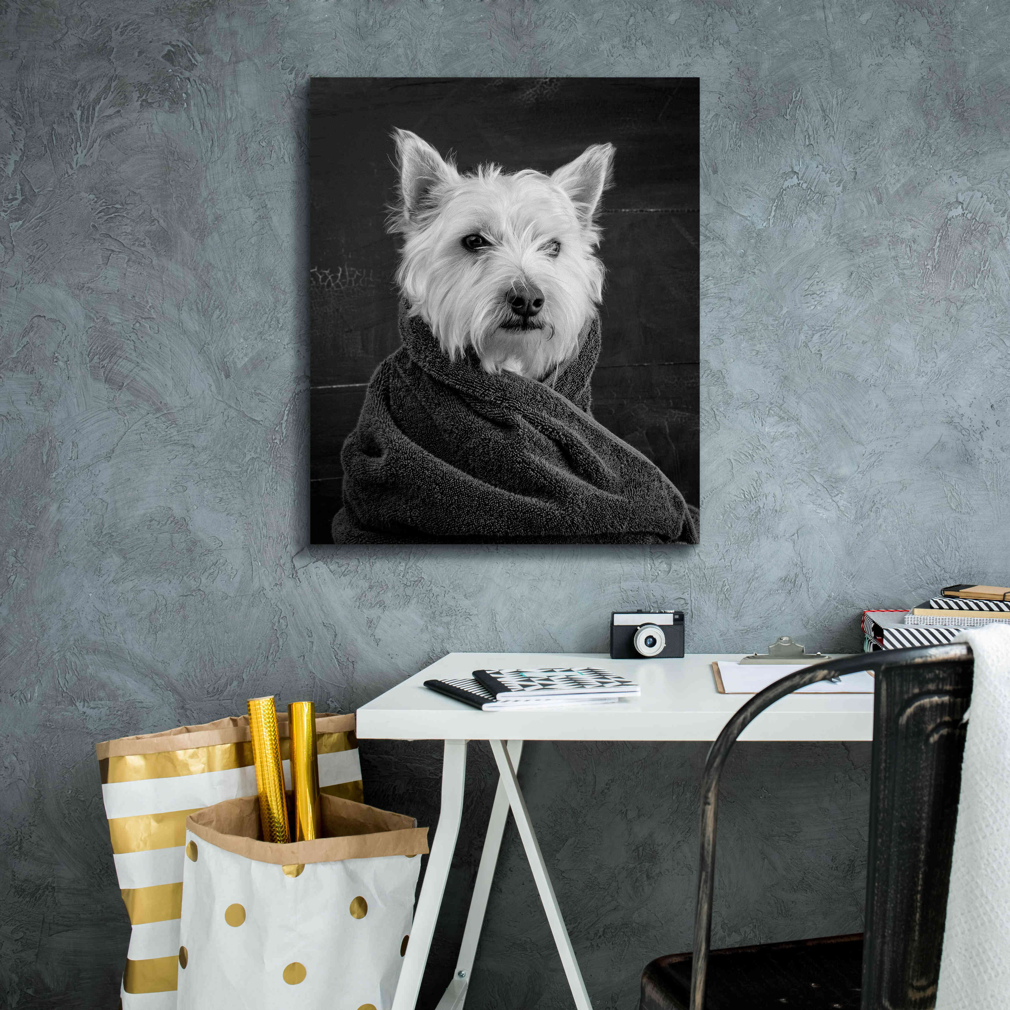 'Portrait of a Westy Dog' by Edward M. Fielding, Giclee Canvas Wall Art,20x24