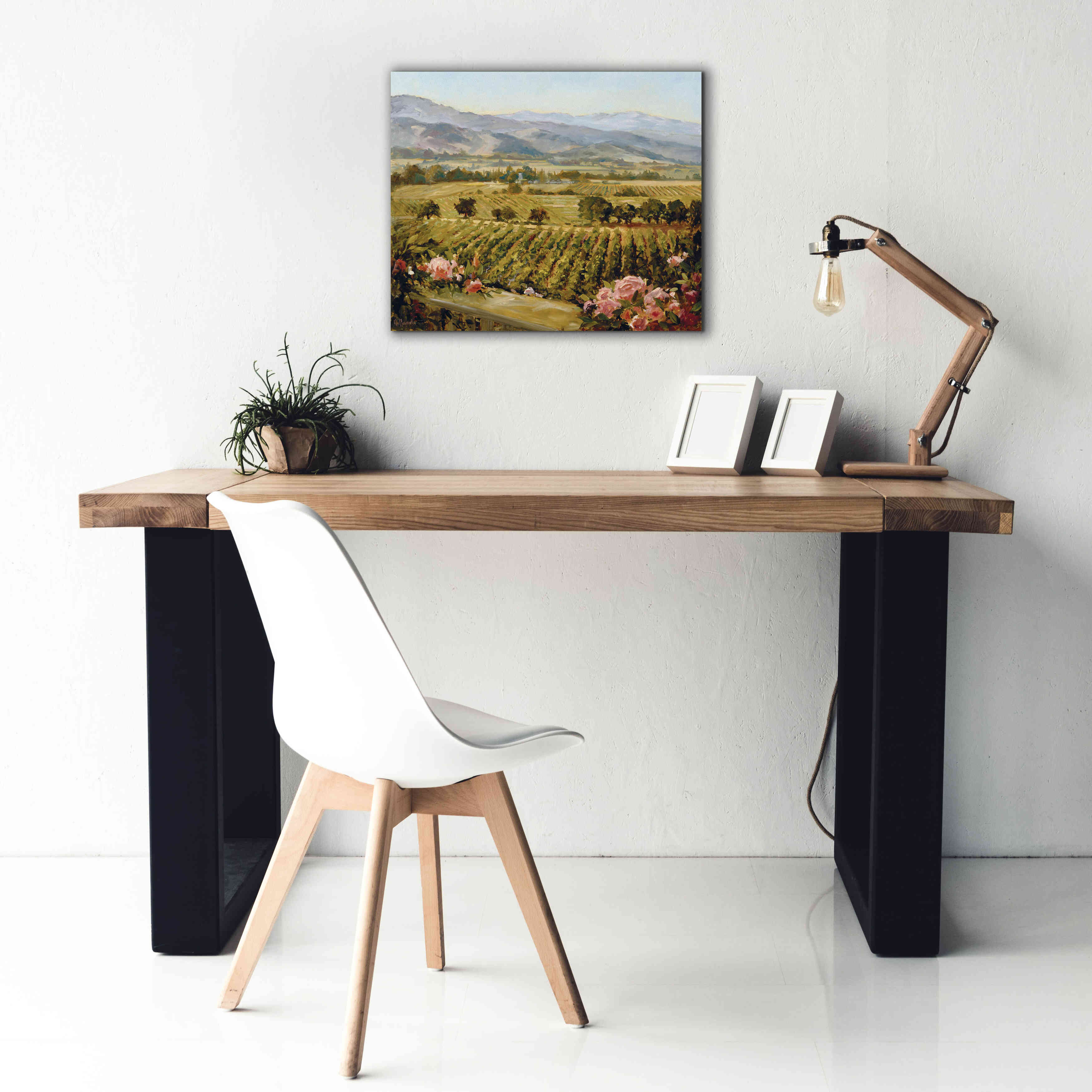 'Vineyards to Vaca Mountains' by Ellie Freudenstein, Giclee Canvas Wall Art,24x20