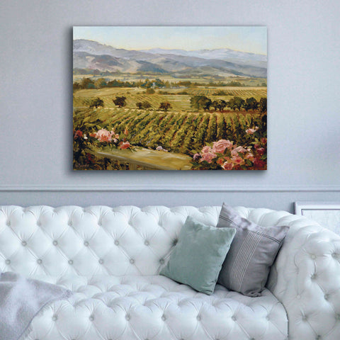 Image of 'Vineyards to Vaca Mountains' by Ellie Freudenstein, Giclee Canvas Wall Art,54x40