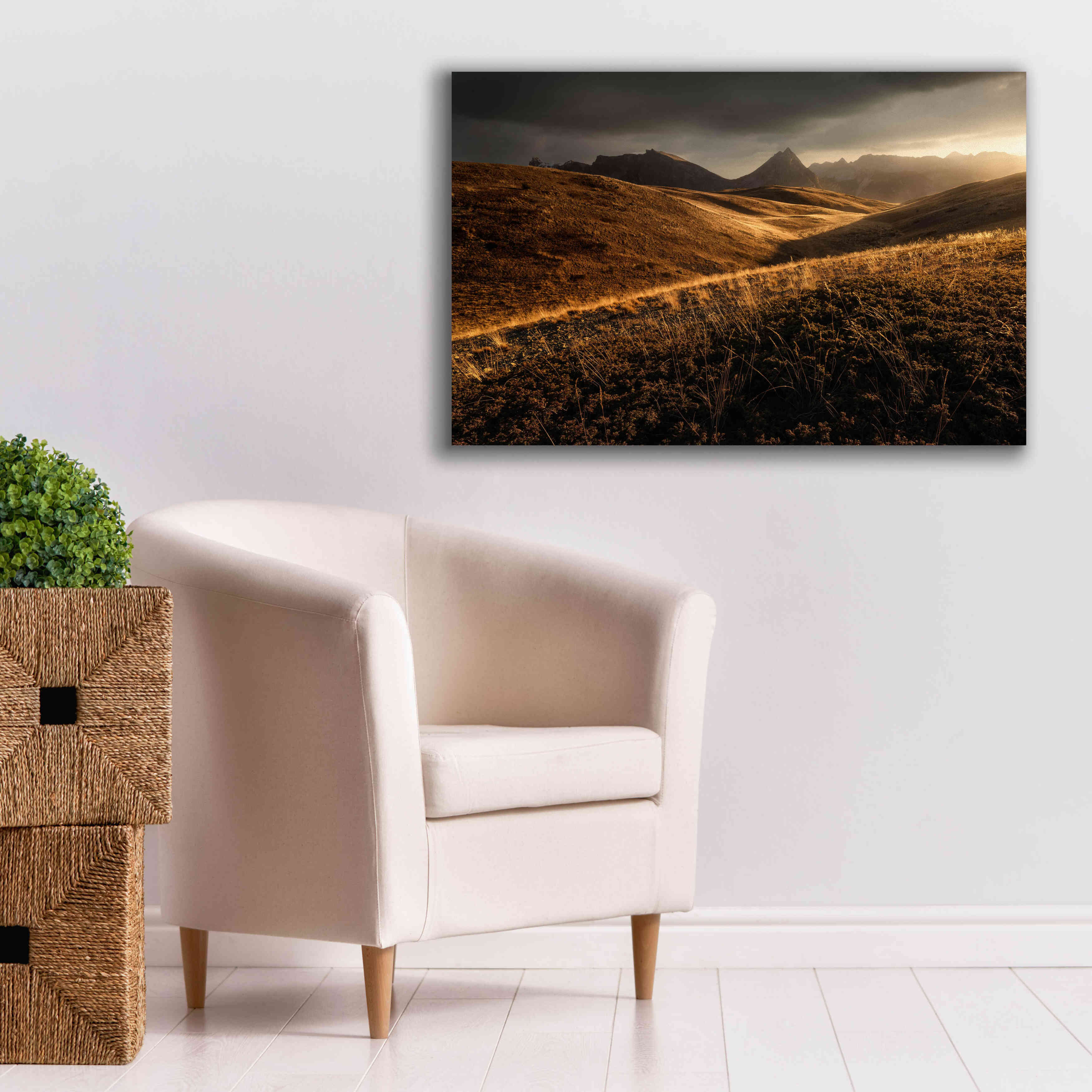 'Last Autumn Light' by Enrico Fossati, Giclee Canvas Wall Art,40x26