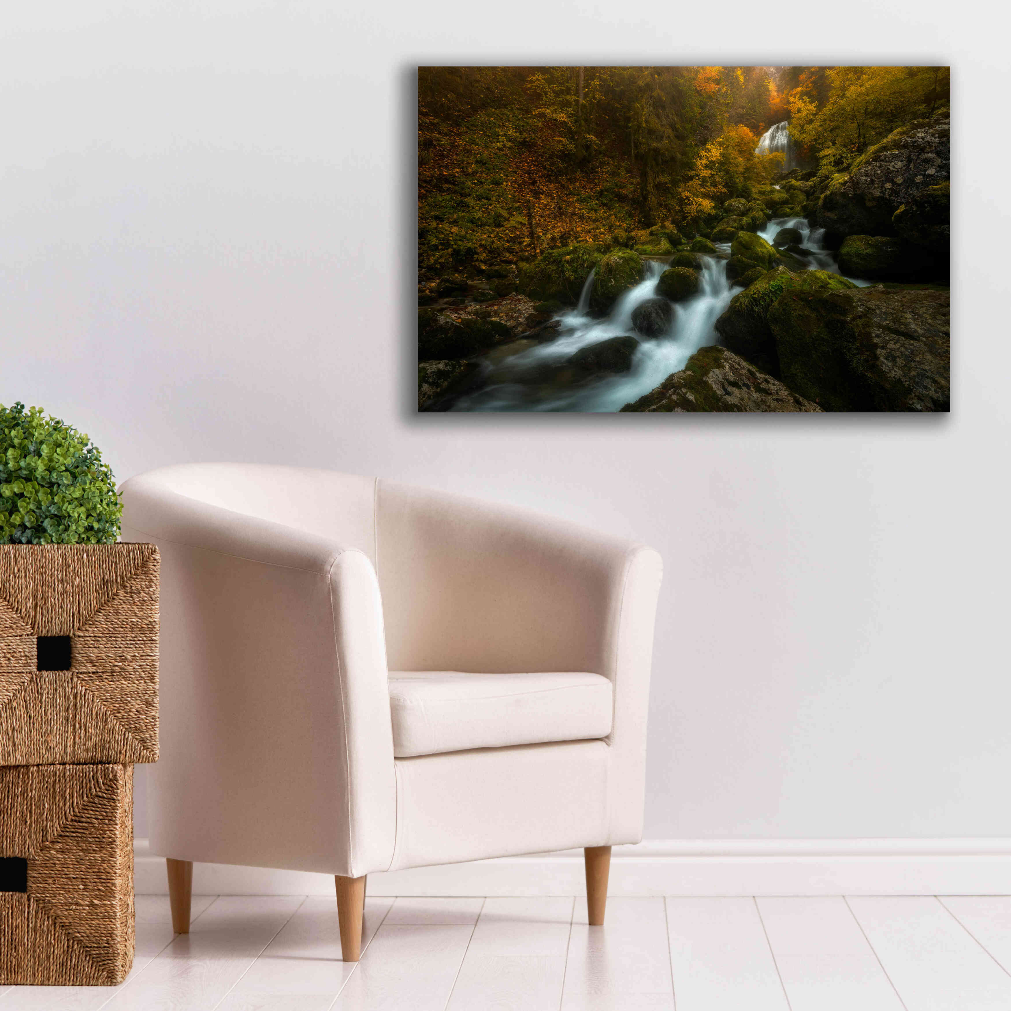 'Resplendent Stream' by Enrico Fossati, Giclee Canvas Wall Art,40x26