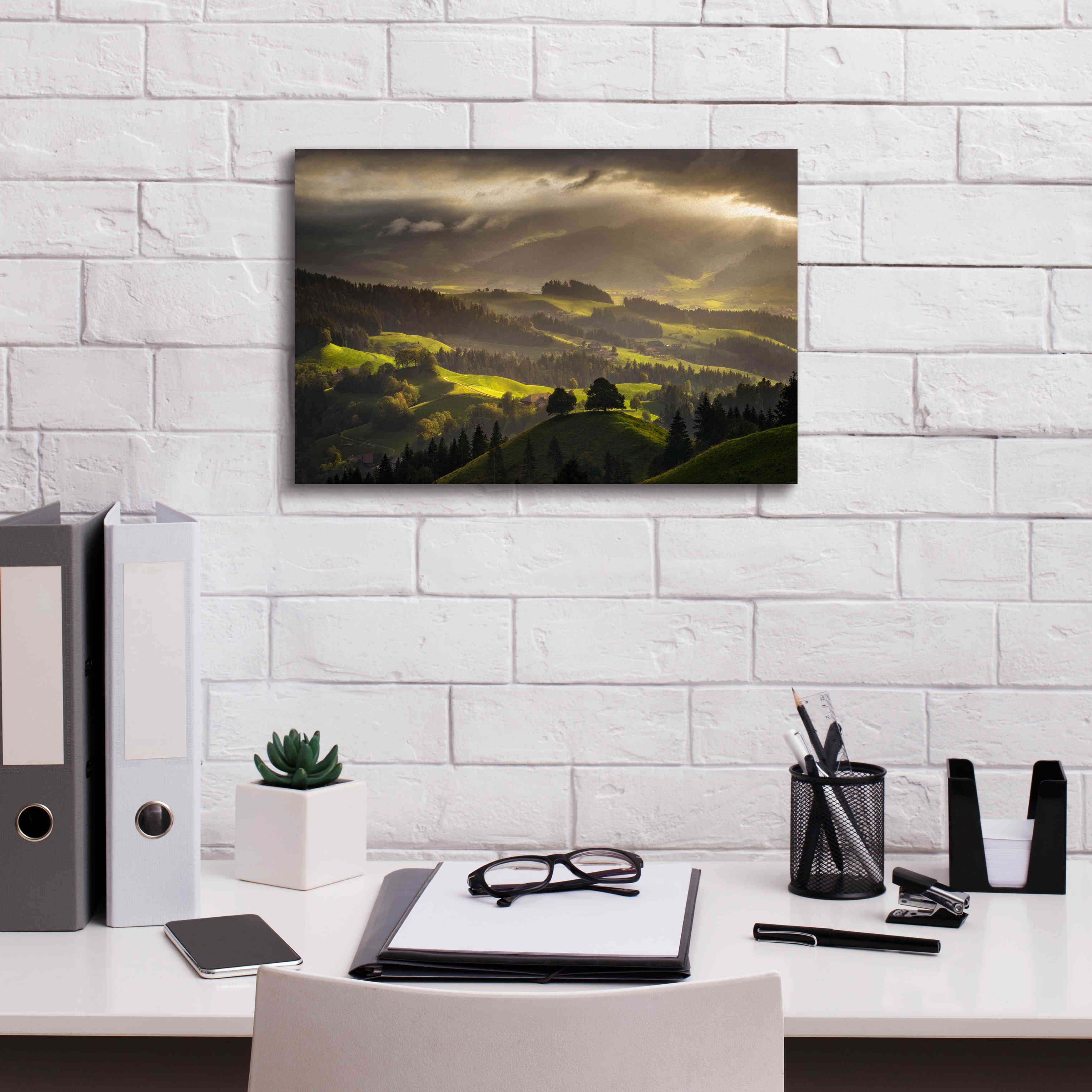 'The Shire' by Enrico Fossati, Giclee Canvas Wall Art,18x12