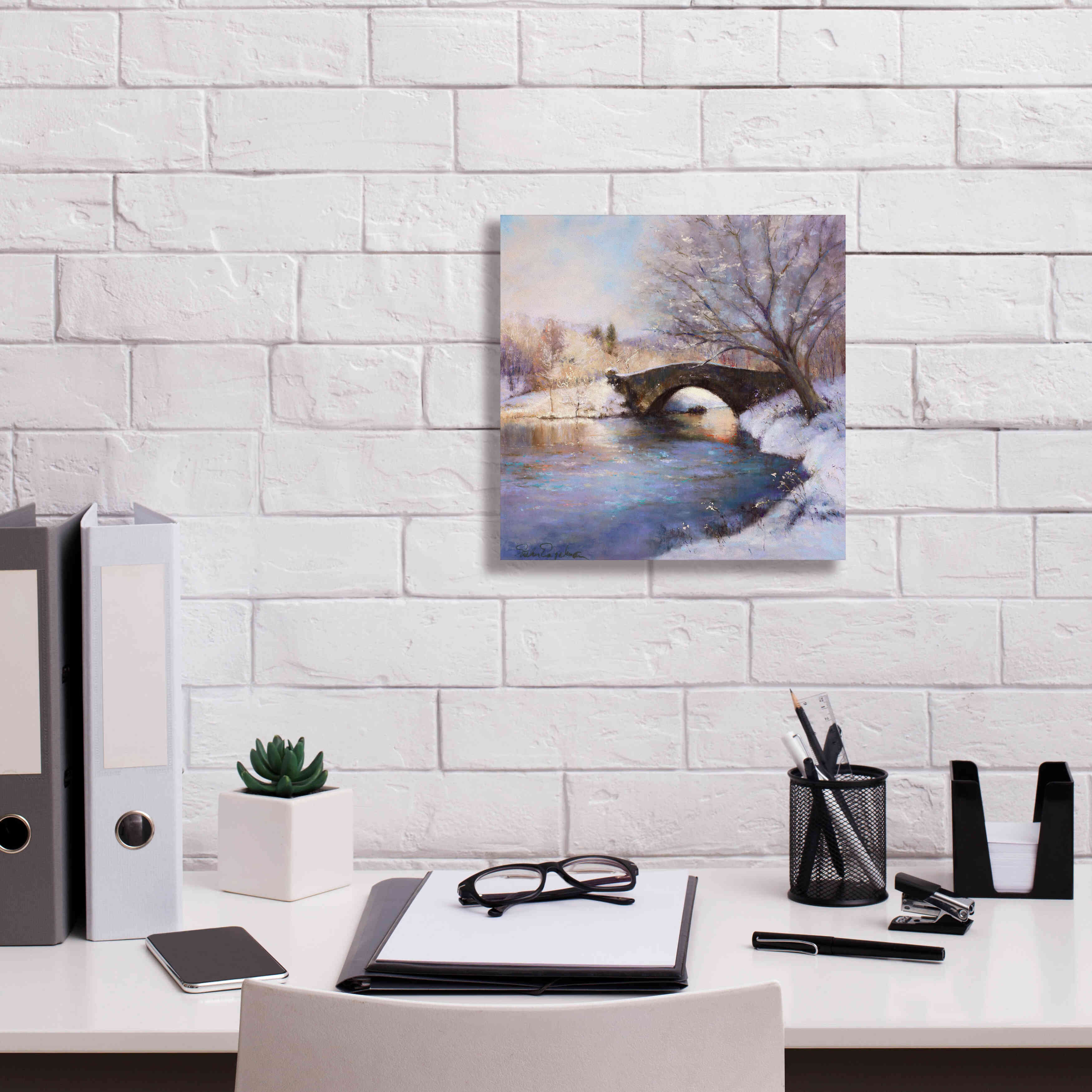 'Central Park Bridge' by Esther Engelman, Giclee Canvas Wall Art,12x12