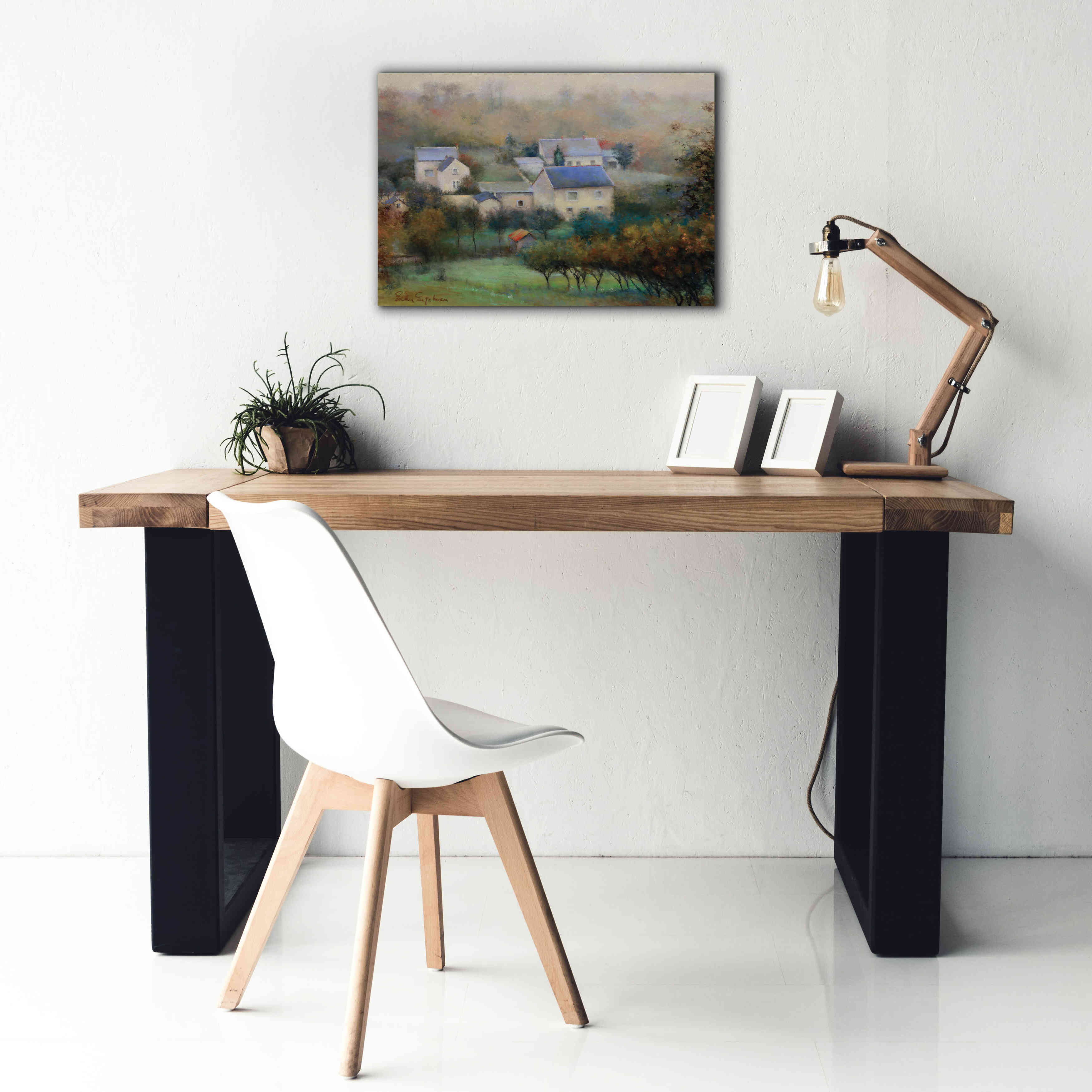 'Countryside Hamlet' by Esther Engelman, Giclee Canvas Wall Art,26x18