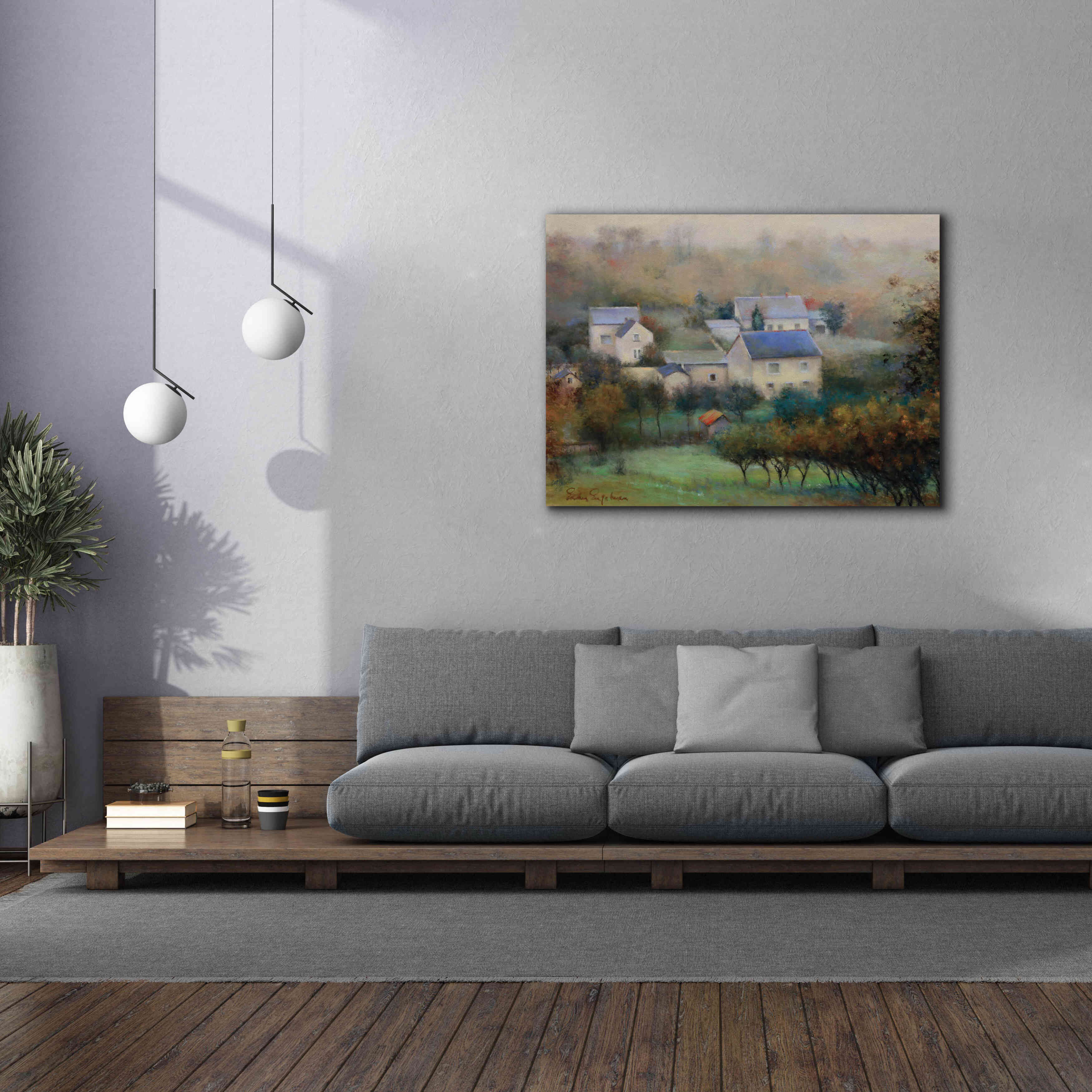 'Countryside Hamlet' by Esther Engelman, Giclee Canvas Wall Art,54x40