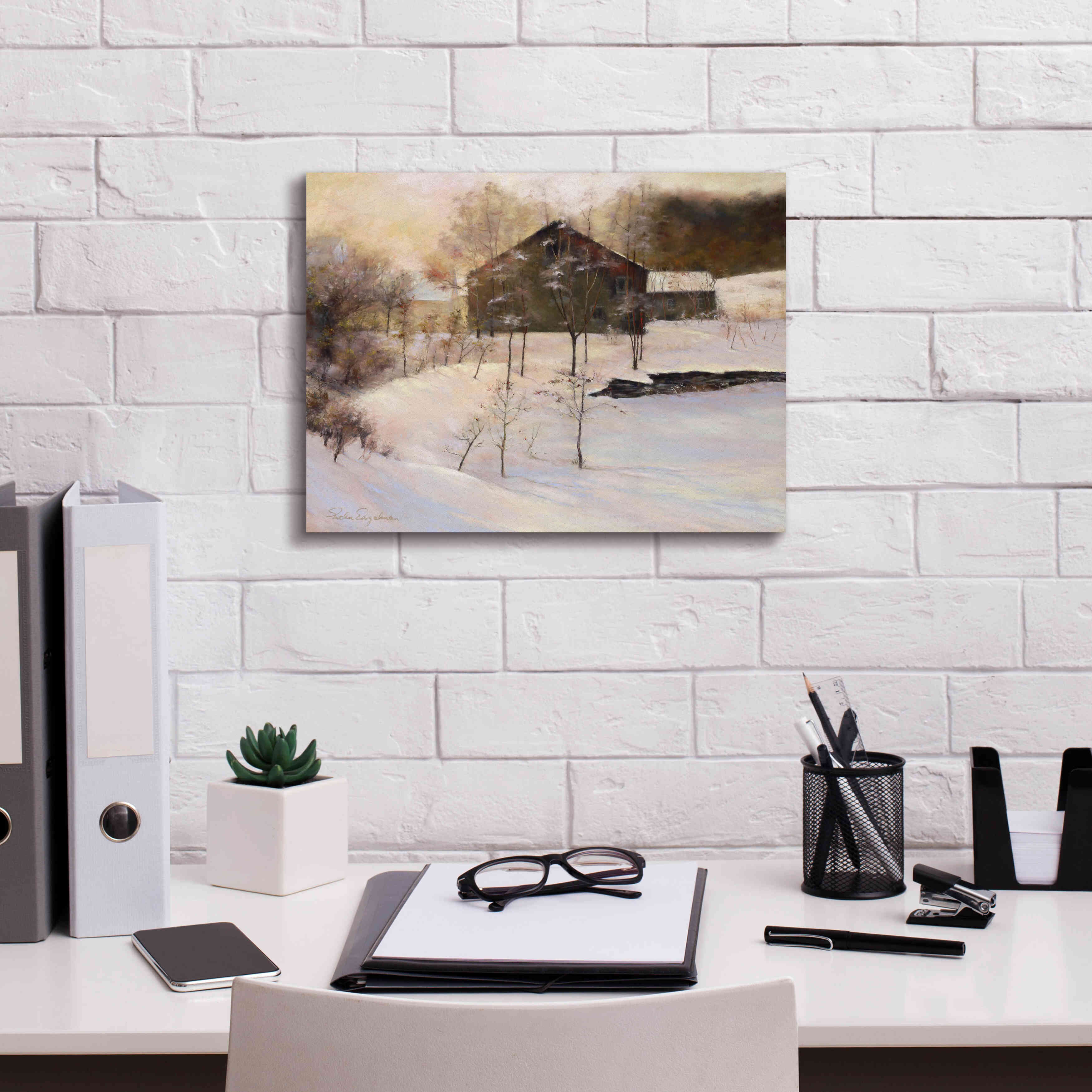 'Winter Peace' by Esther Engelman, Giclee Canvas Wall Art,16x12