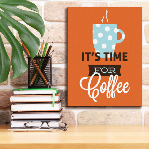 Image of 'Coffee Time (Orange)' by Genesis Duncan, Giclee Canvas Wall Art,12x16