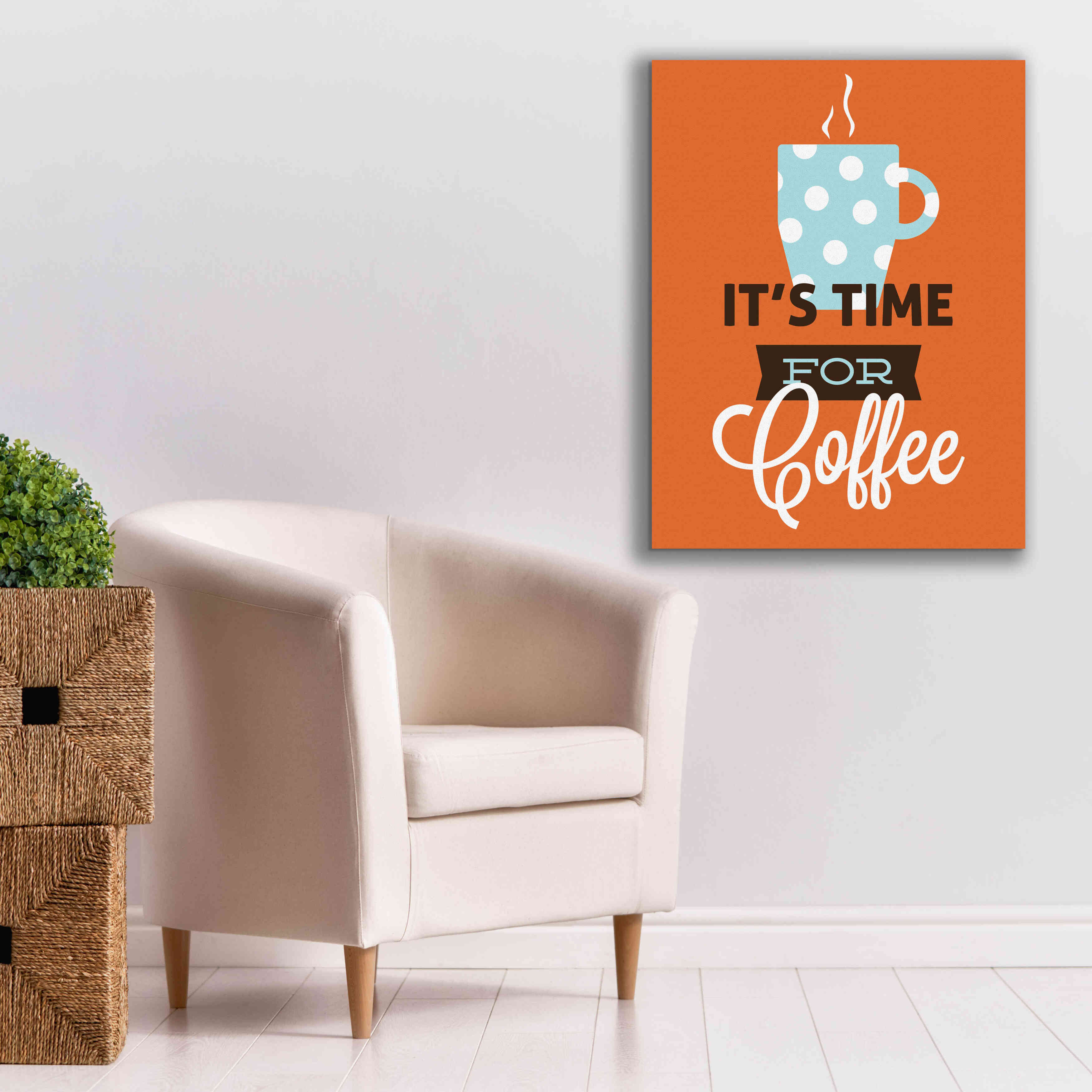 'Coffee Time (Orange)' by Genesis Duncan, Giclee Canvas Wall Art,26x34